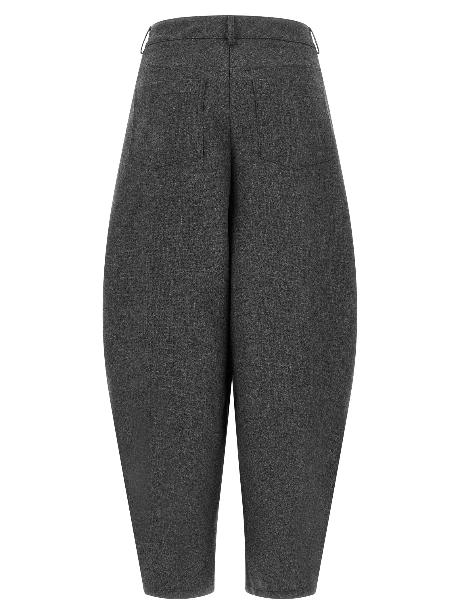 NUDE Gray Wool Casual Pants