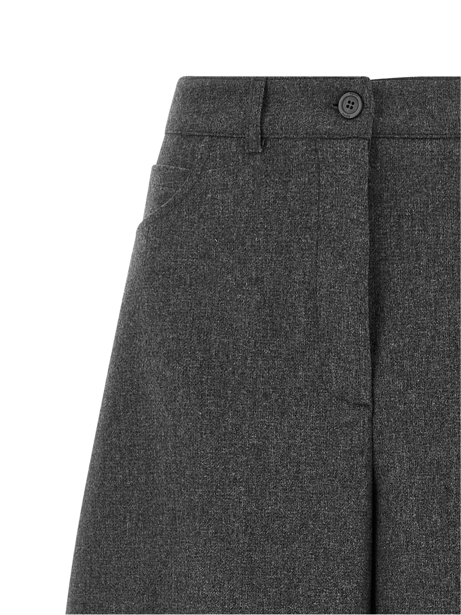 NUDE Gray Wool Casual Pants