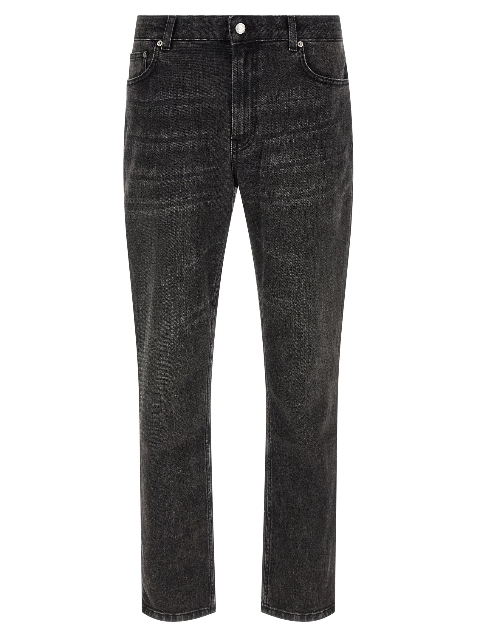 Department 5 Black Cotton Straight-Leg Jeans
