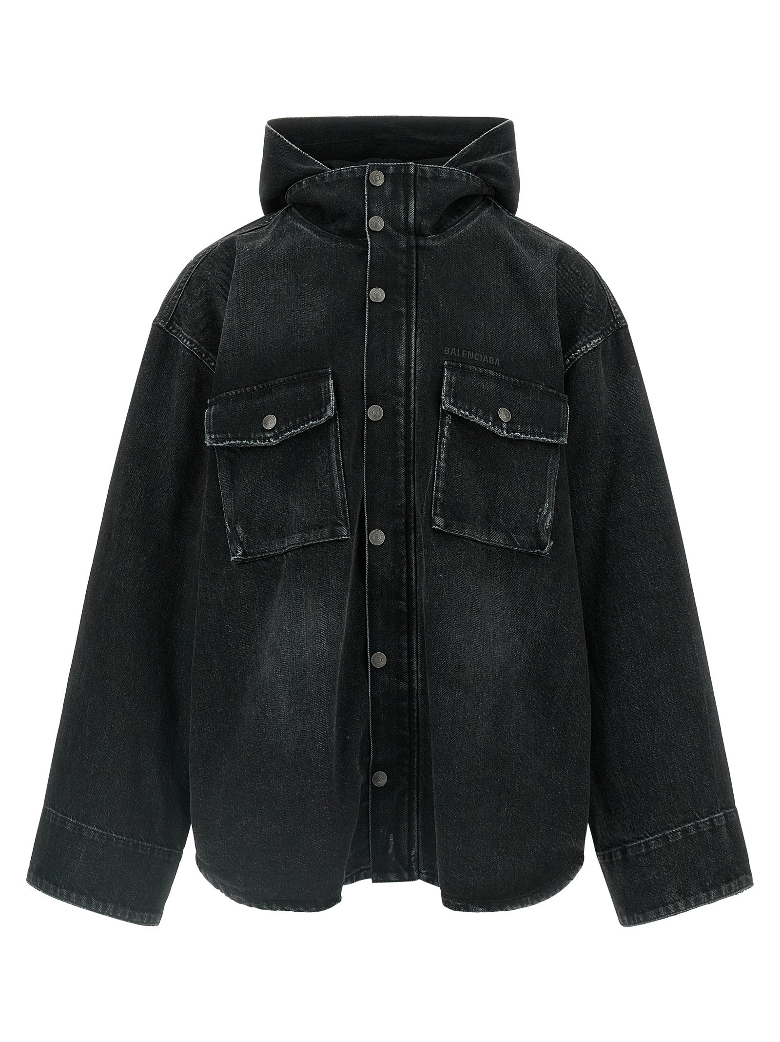 Balenciaga Black Cotton Denim Jacket