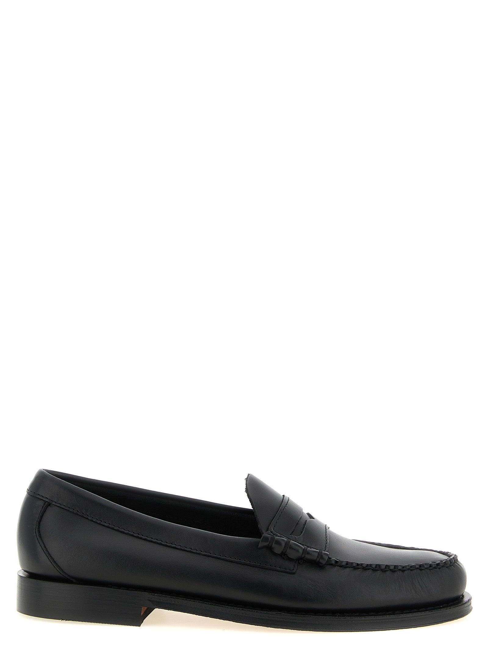 G.H. BASS Black Cowhide Slip-On Loafers