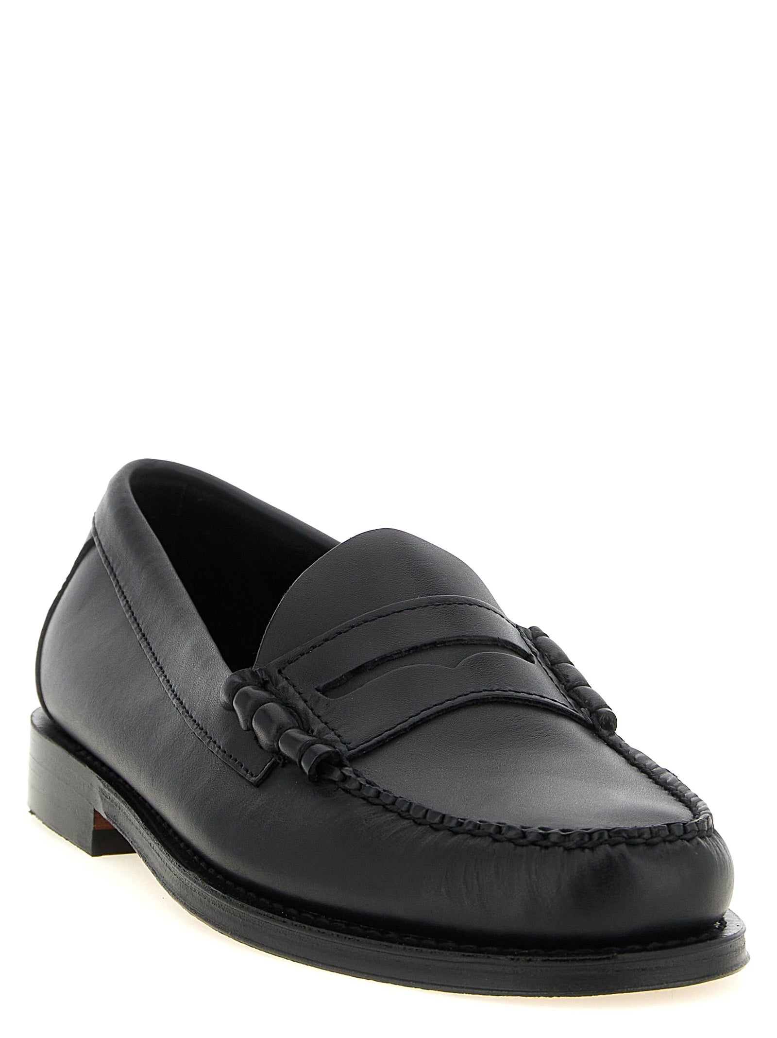 G.H. BASS Black Cowhide Slip-On Loafers