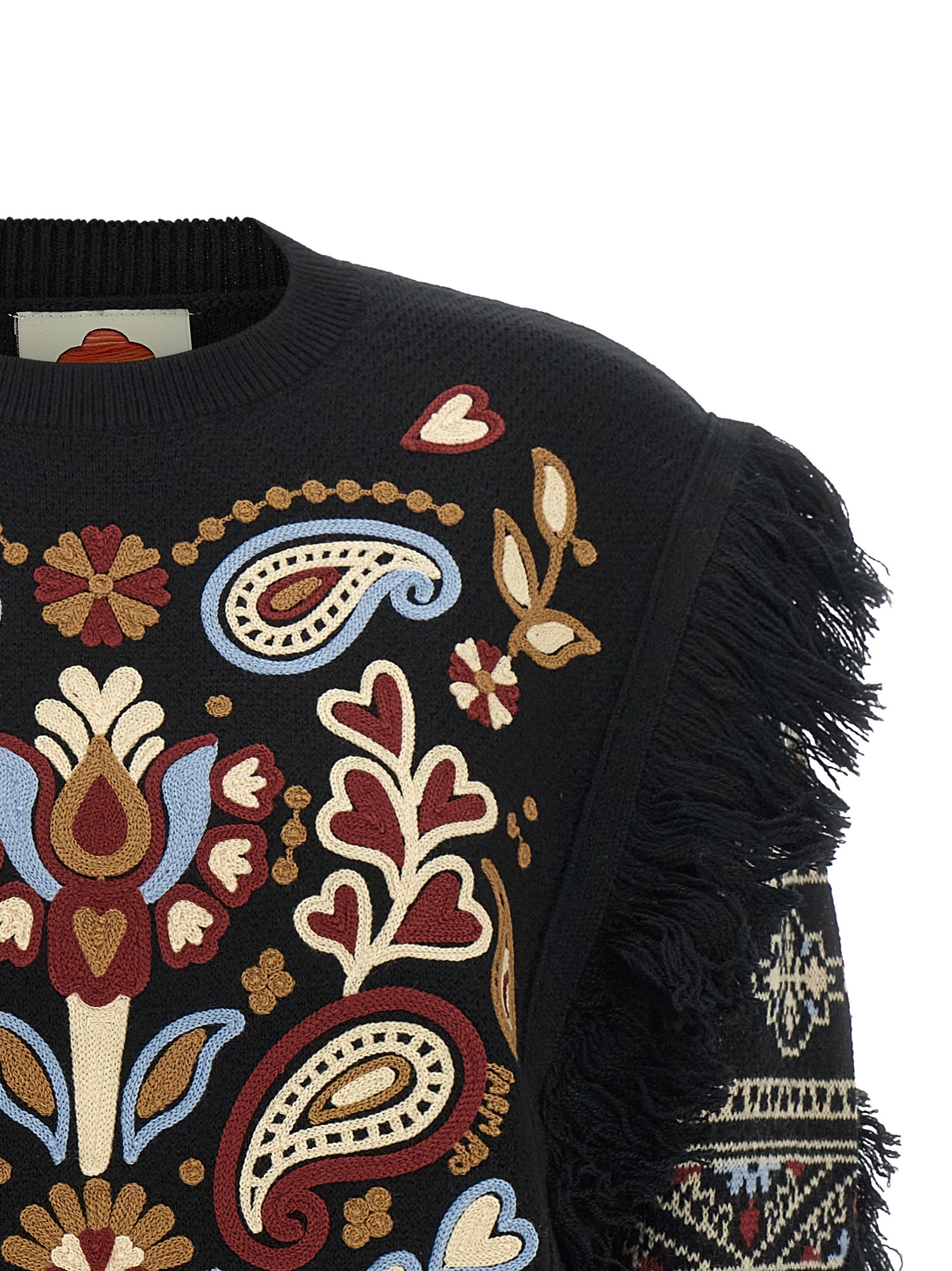 FARM RIO Black Wool Cardigan