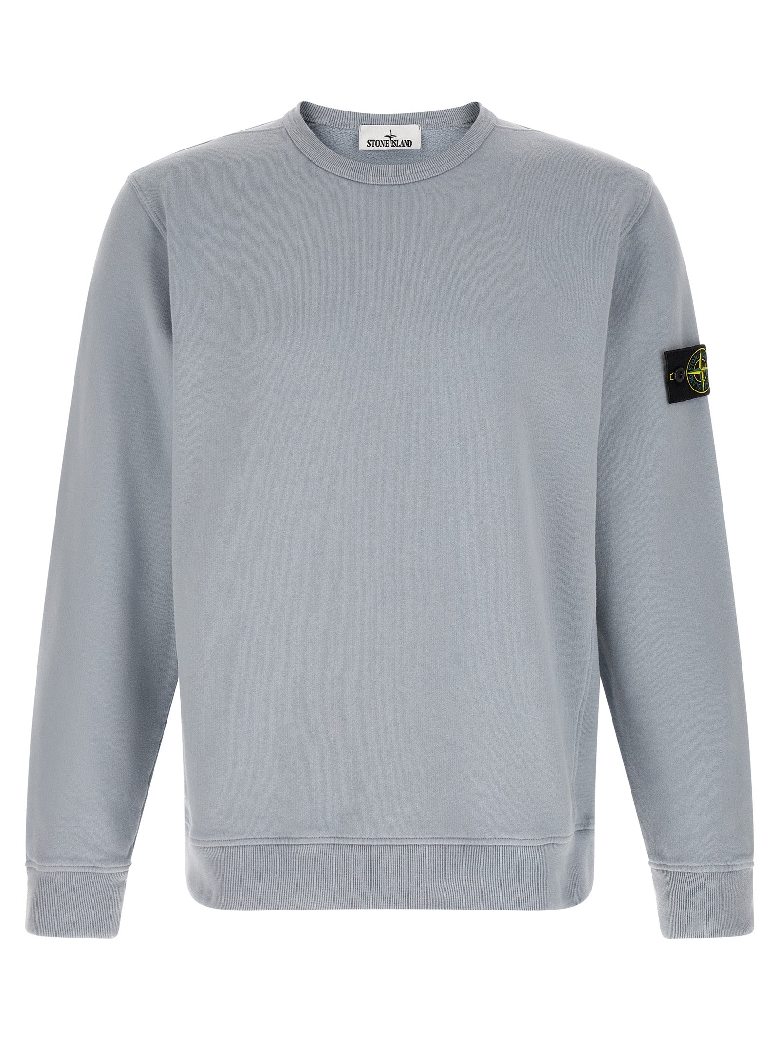 Stone Island Gray Cotton Sweatshirt