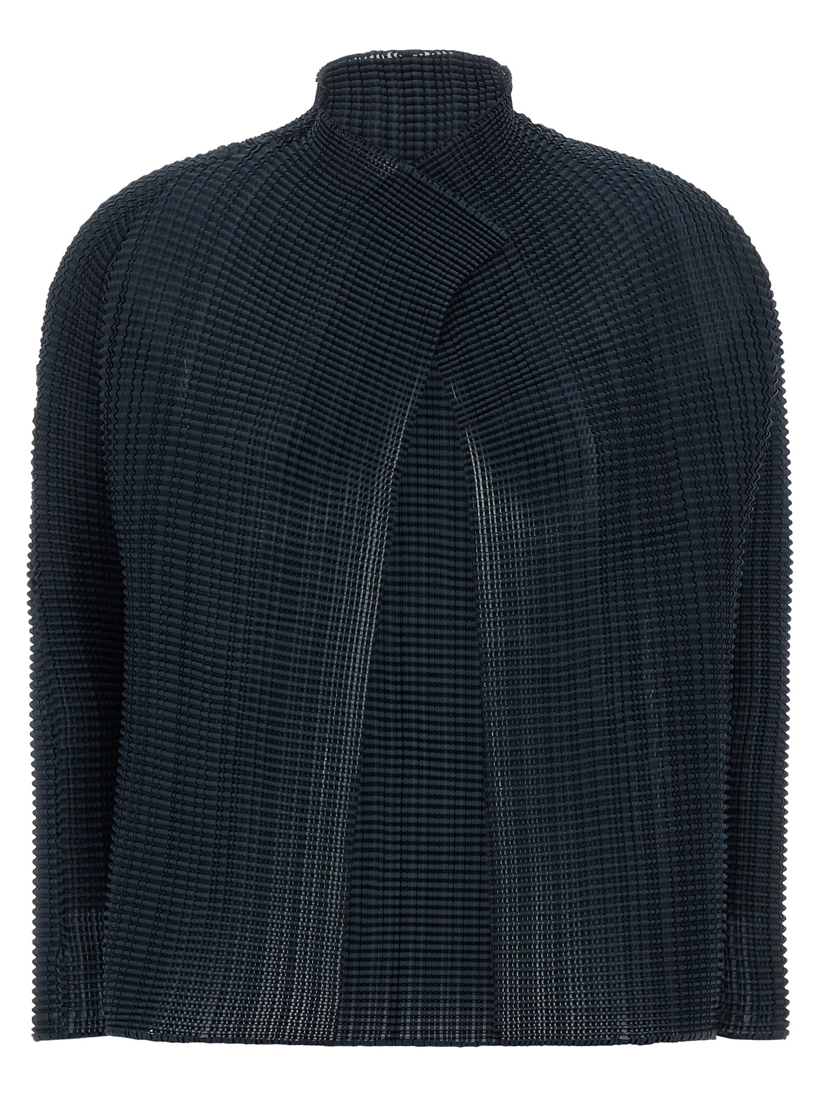 Issey Miyake Blue Polyester Cardigan