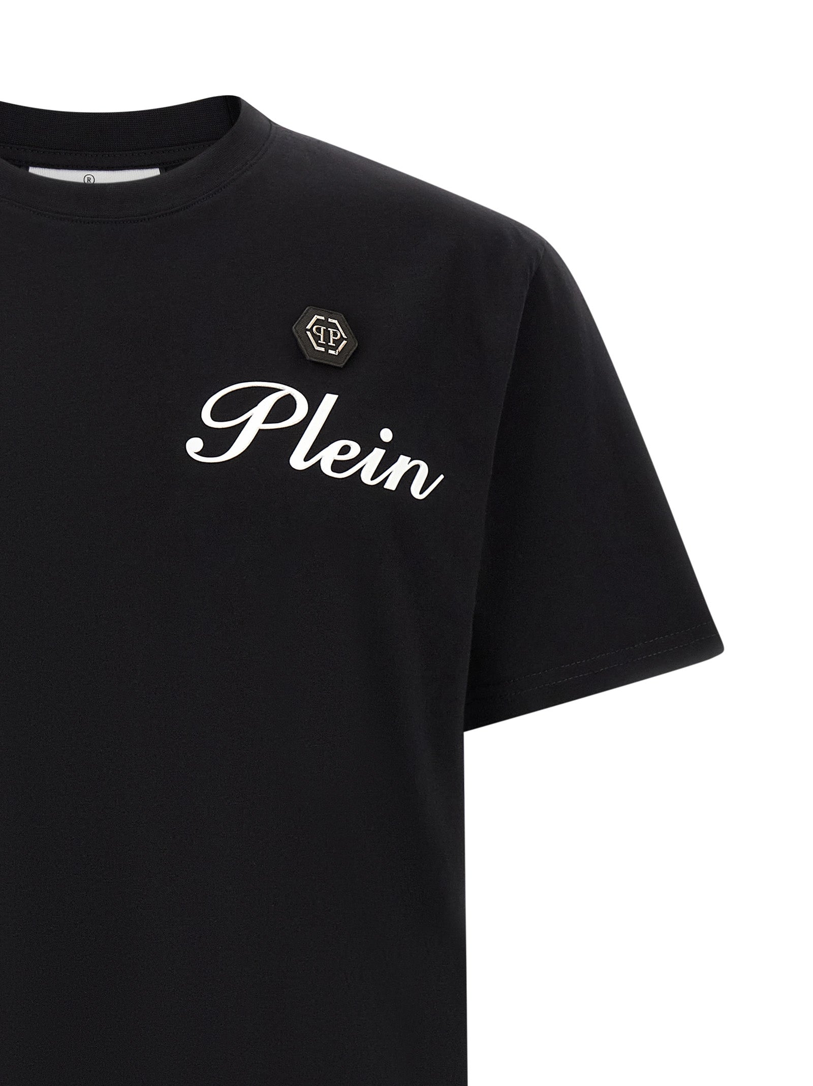 Philipp Plein Black Cotton T-Shirt