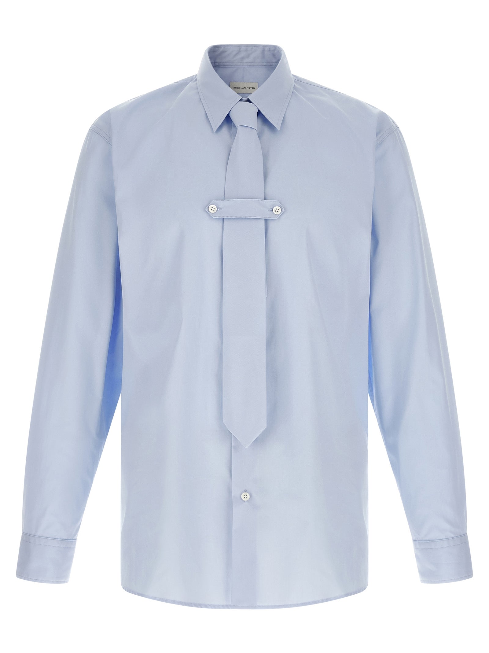Dries Van Noten Blue Cotton Blouse