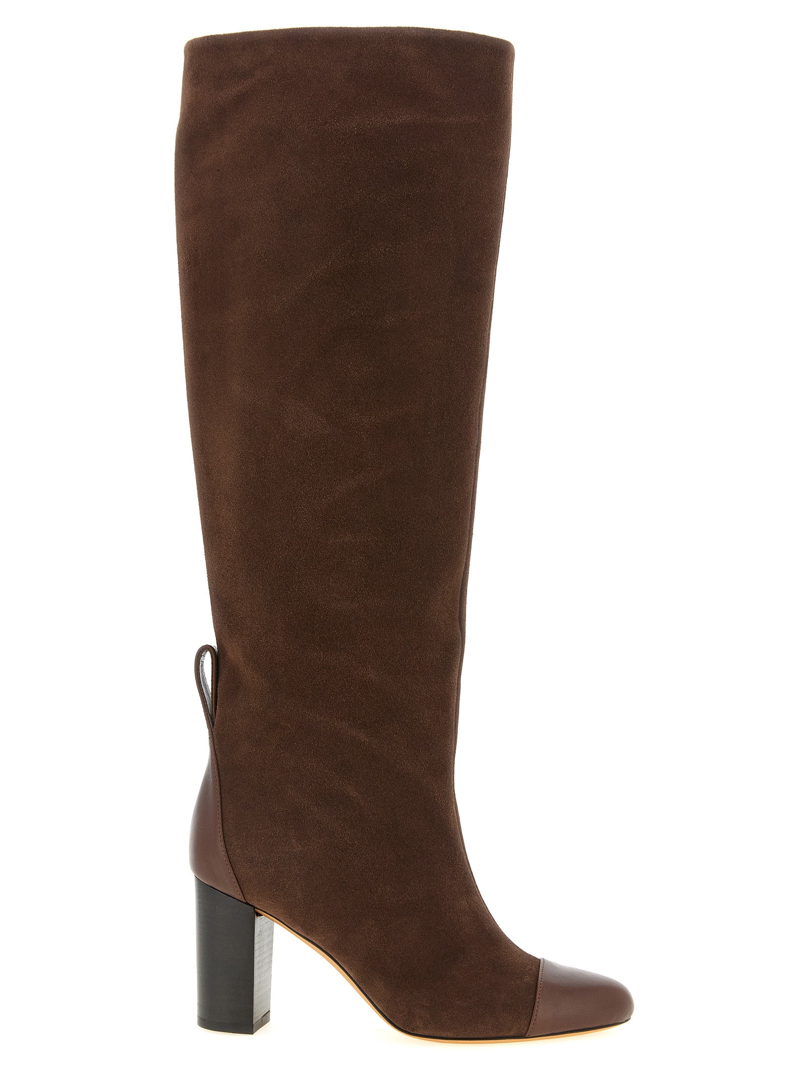 ODISSI Brown Calfskin Over The Knee