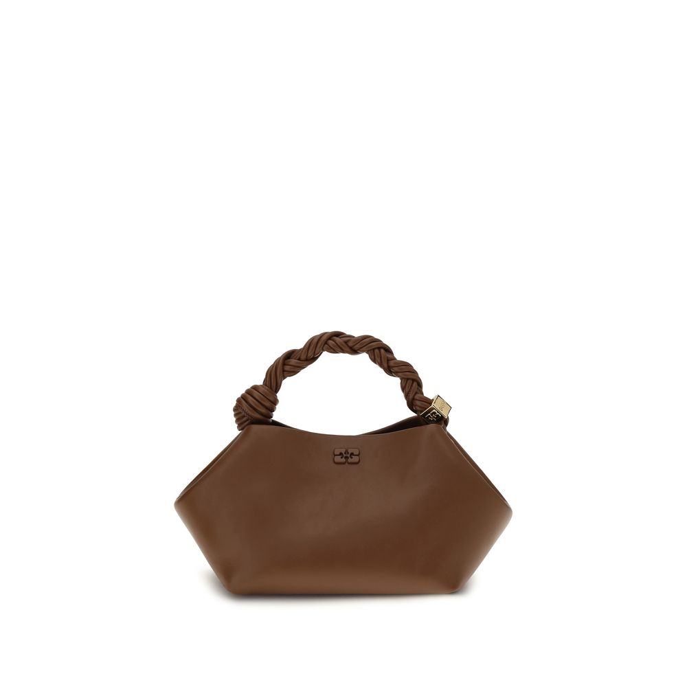Ganni Brown Recycled Leather Shoulder Bag