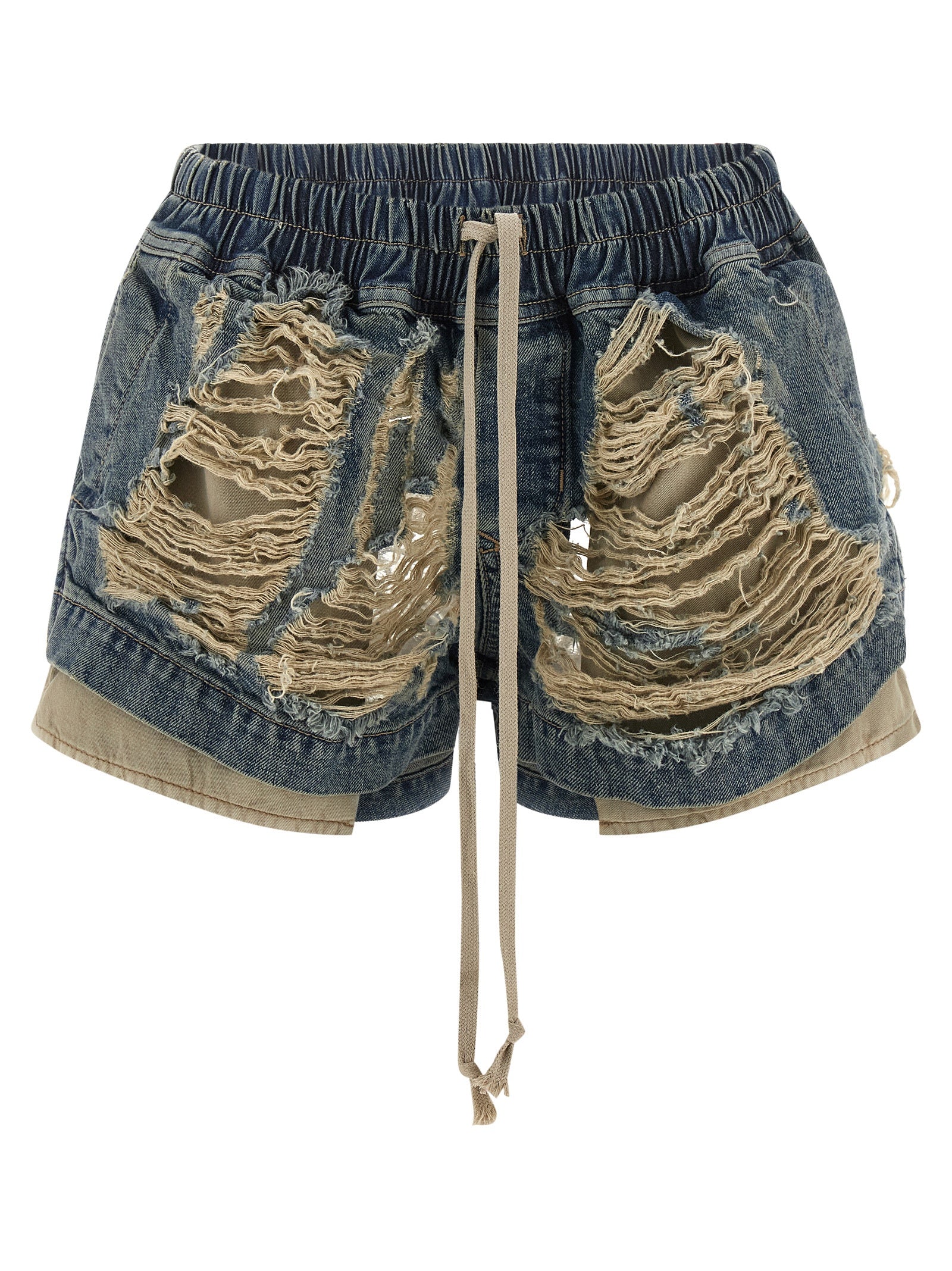 DRKSHDW Blue Cotton Bermuda Shorts