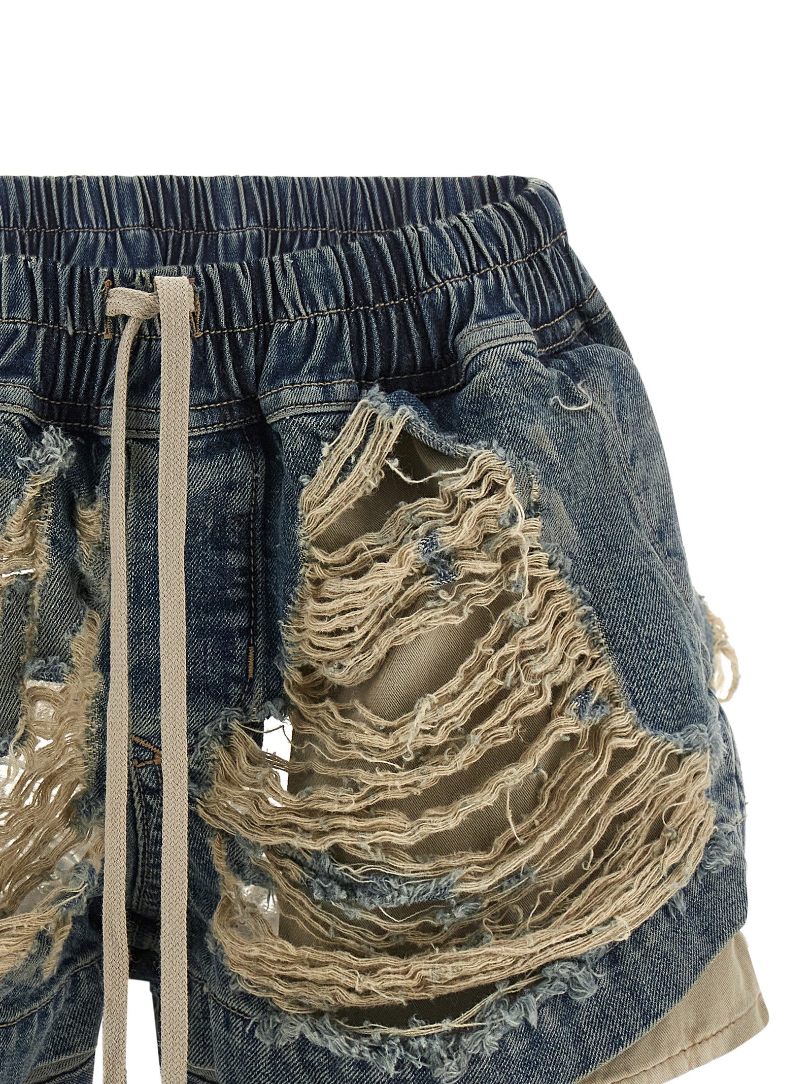 DRKSHDW Blue Cotton Bermuda Shorts