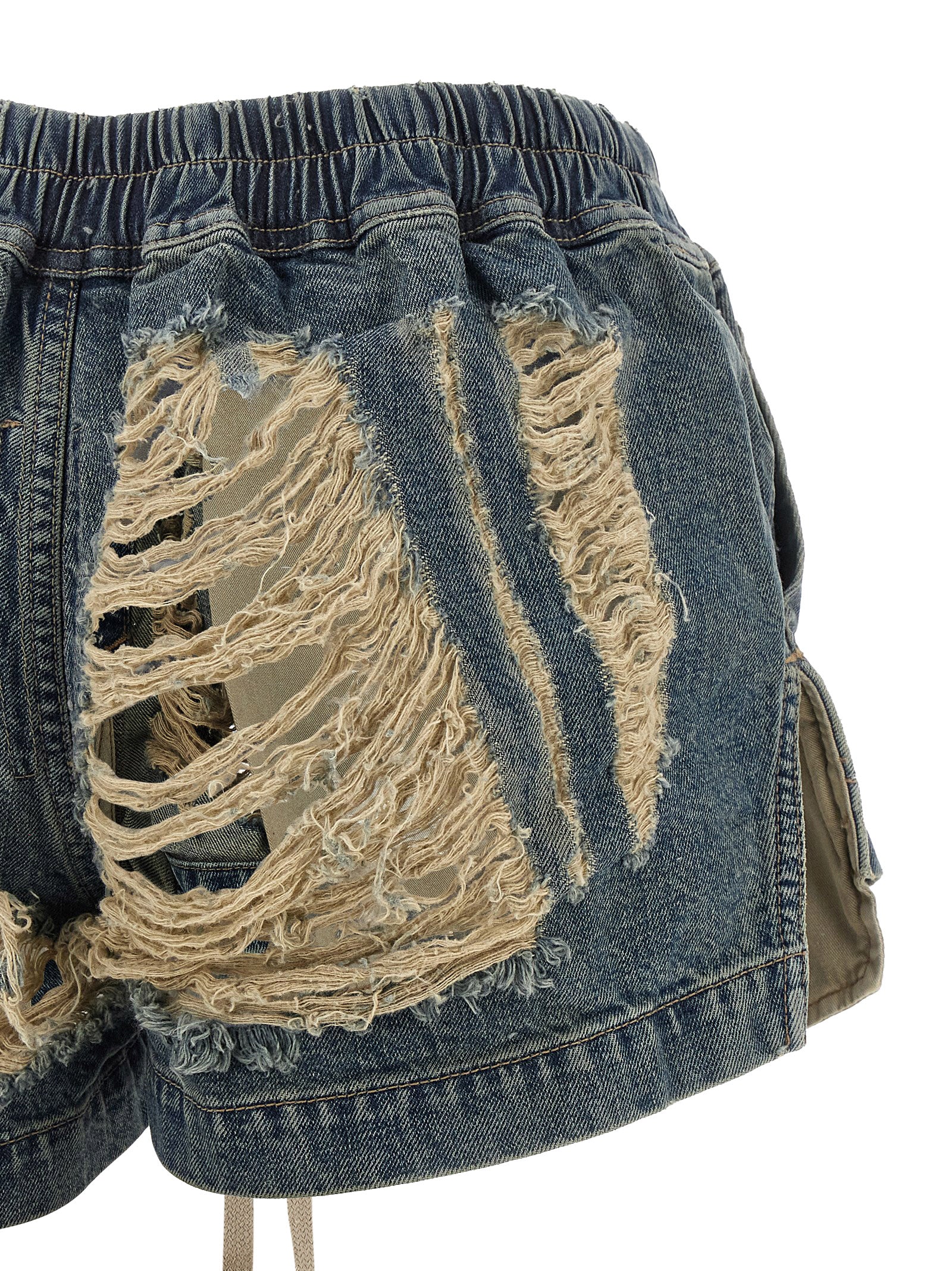 DRKSHDW Blue Cotton Bermuda Shorts