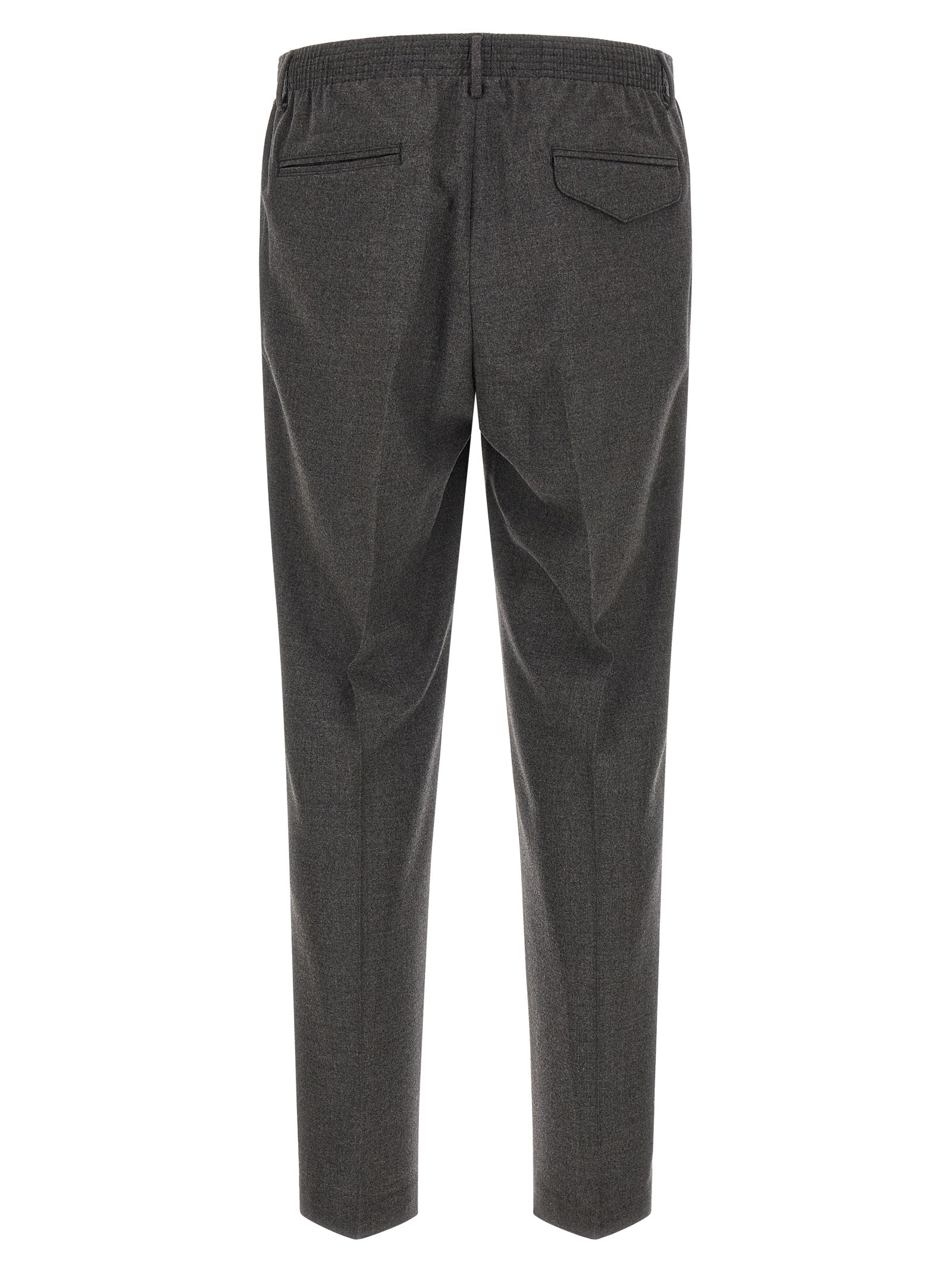 CELLAR DOOR Gray Virgin Wool Cropped Pants