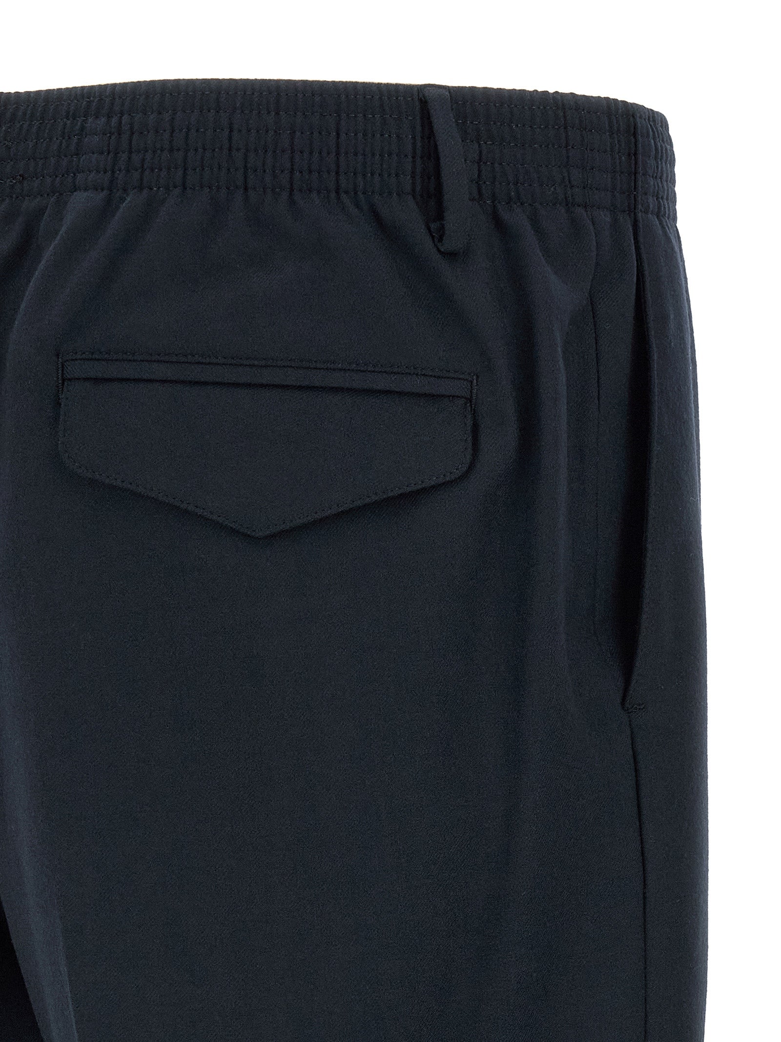 CELLAR DOOR Blue Virgin Wool Cropped Pants