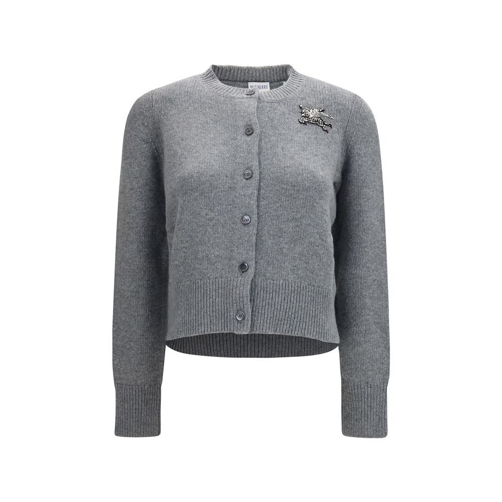 Burberry Gray Wool Oves Aries Cardigan