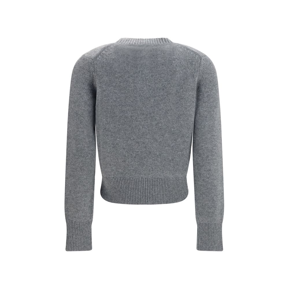 Burberry Gray Wool Oves Aries Cardigan