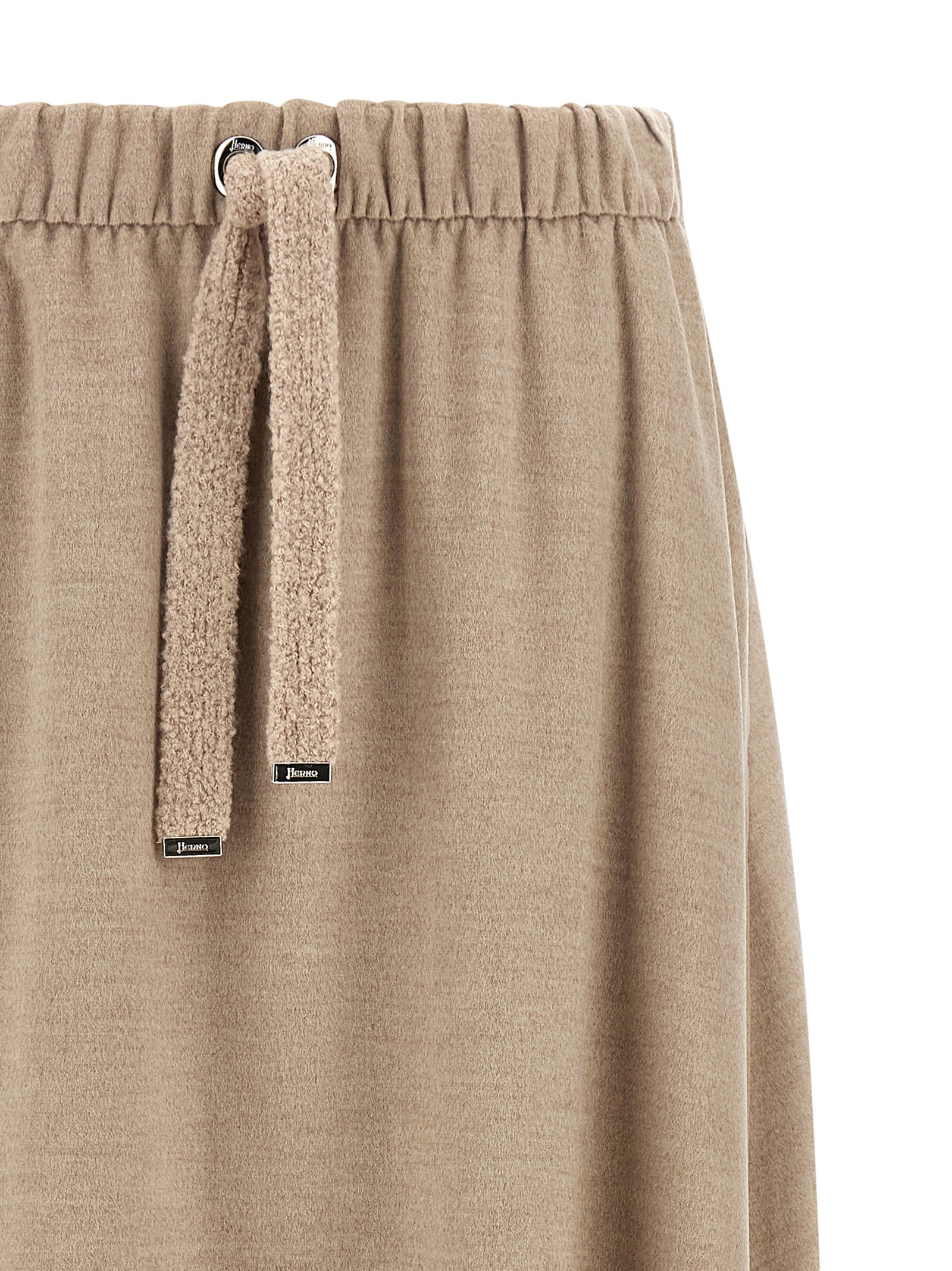 Herno Beige Polyester Midi Skirt
