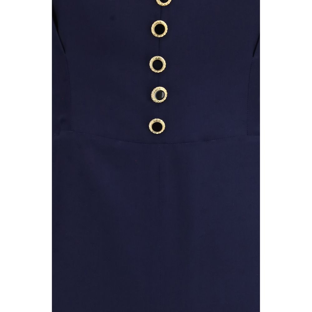 Alessandra Rich Blue Silk Casual Dress
