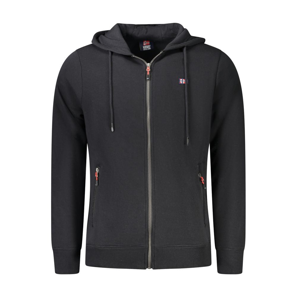 Norway 1963 Black Cotton Men's Hooded Sweatshirt