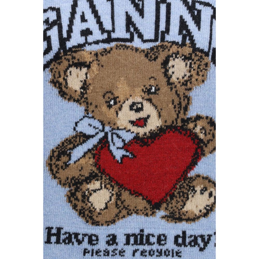 Ganni Blue Wool Oves Aries Sweatshirt