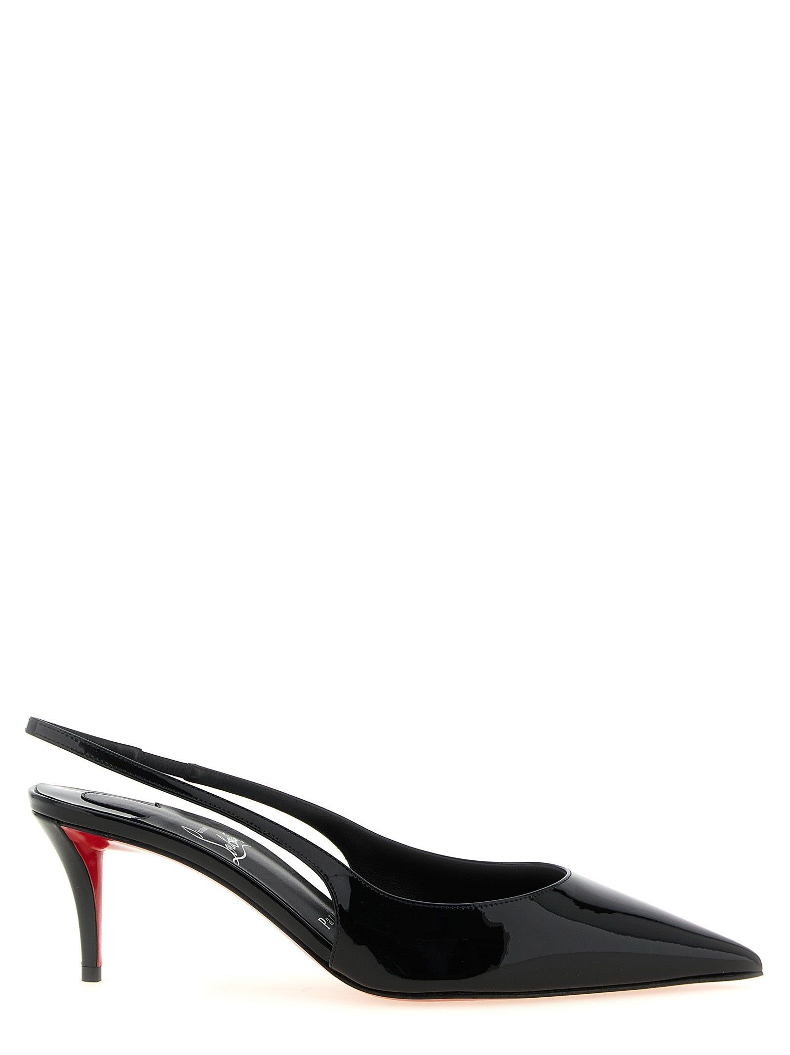 Christian Louboutin Black Calfskin Mid Heel Pumps