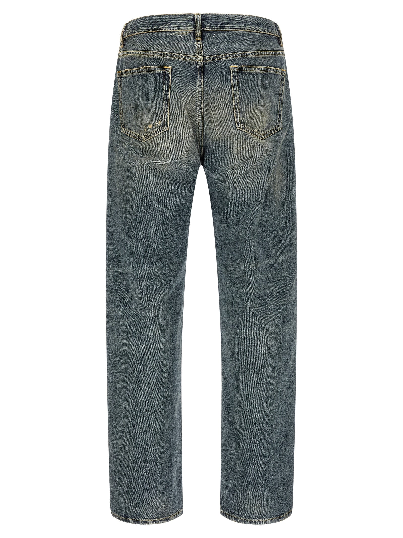 Maison Margiela Blue Cotton Straight-Leg Jeans