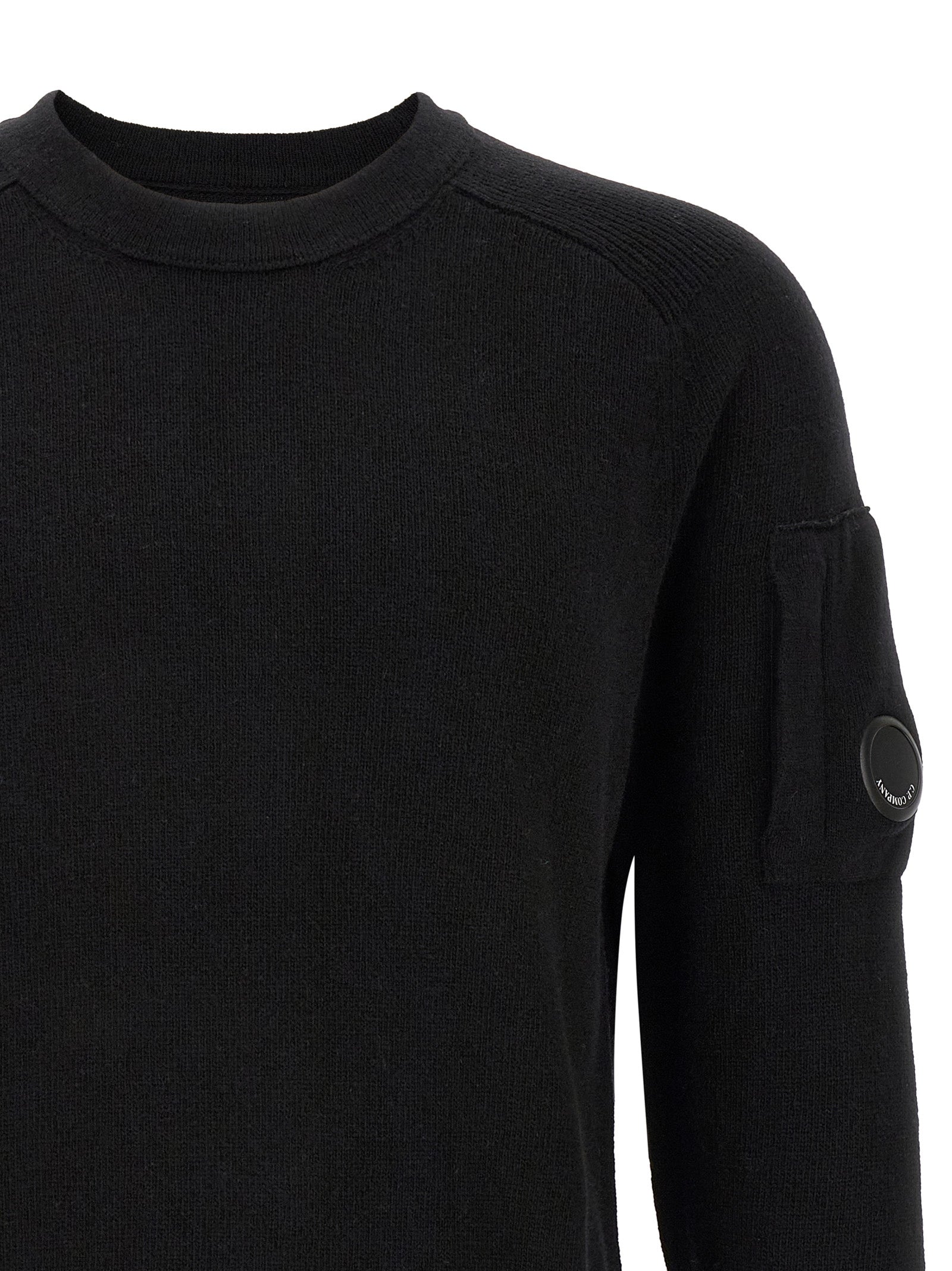 C.P. Company Black Wool Cardigan