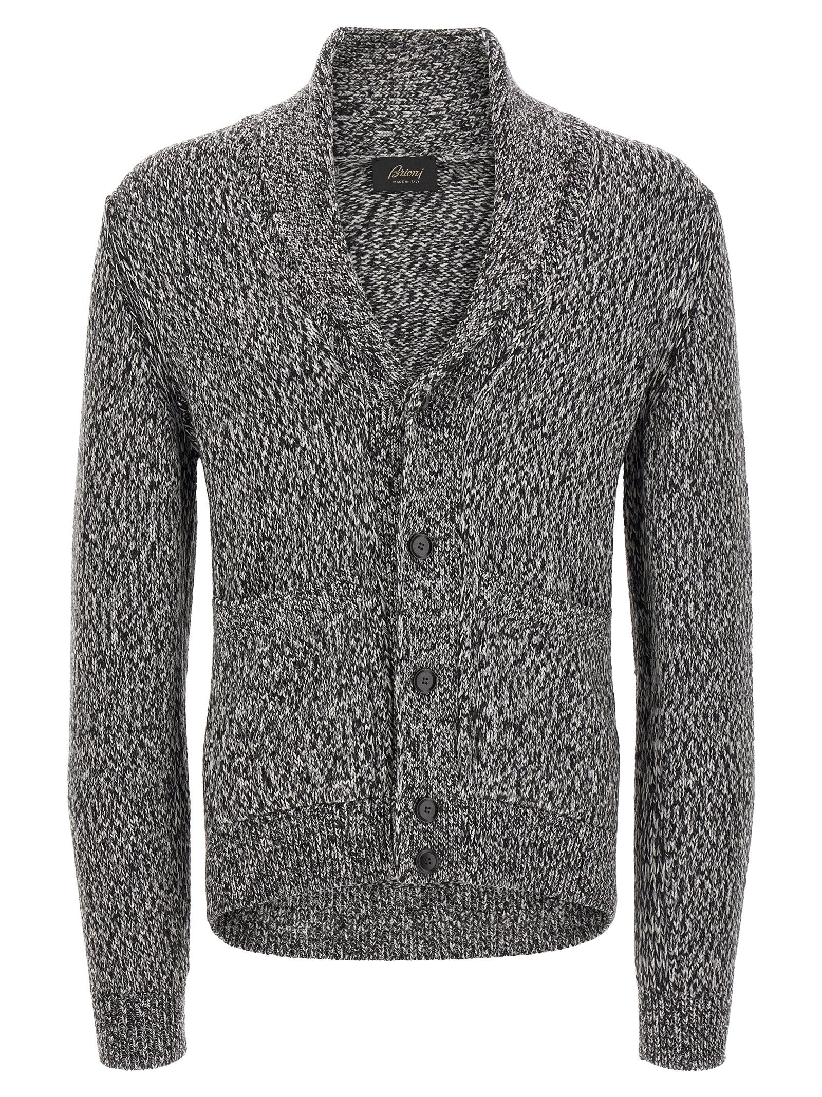 Brioni Bicolor Wool Cardigan