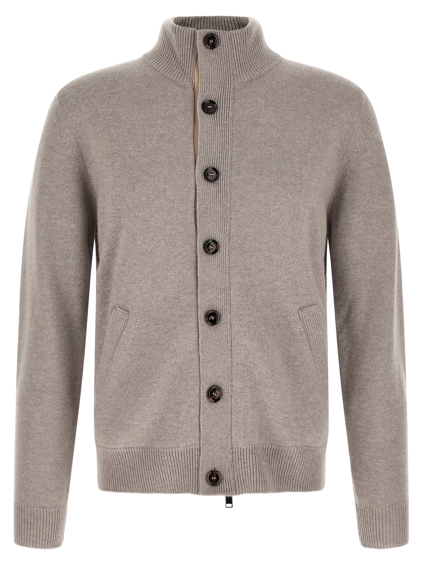 Brioni Beige Cashmere Cardigan