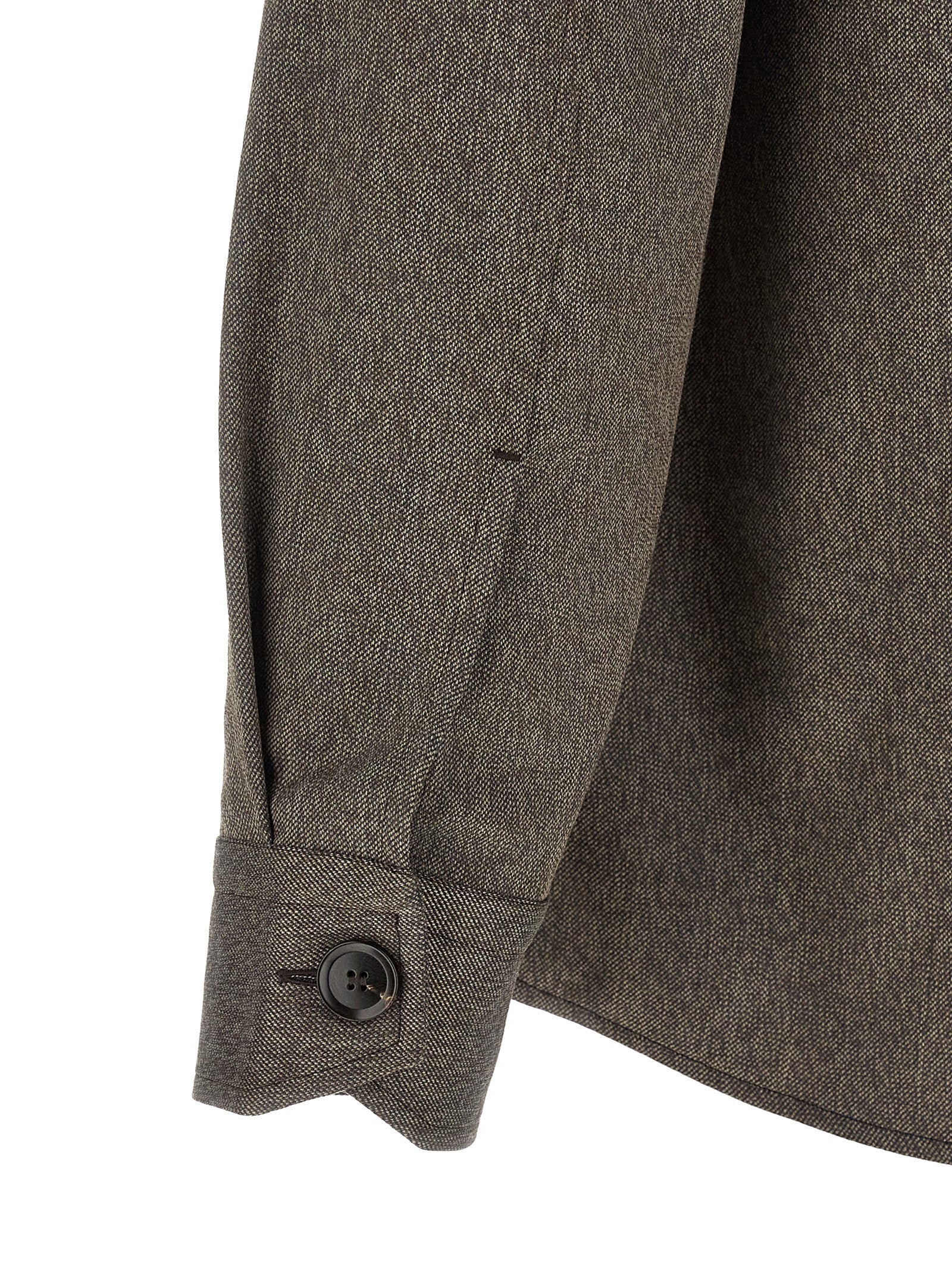 Brioni Brown Wool Blouse