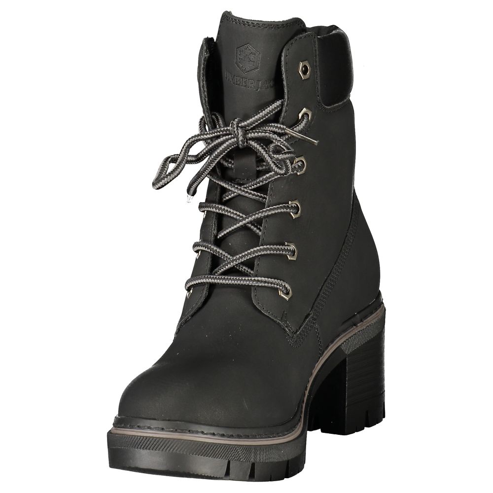 Lumberjack Black Polyester Ankle Boots