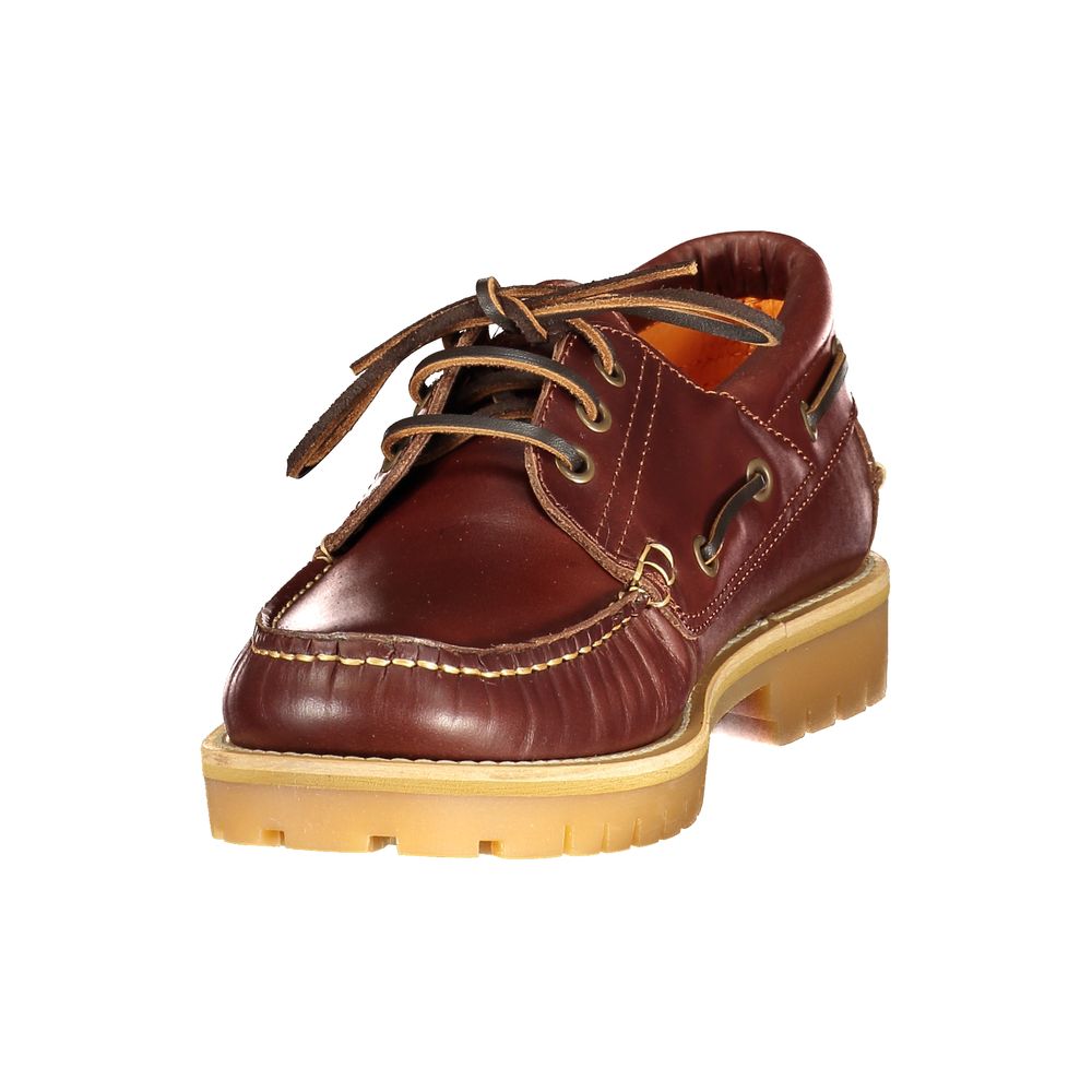Lumberjack Brown Leather Slip-On Loafers