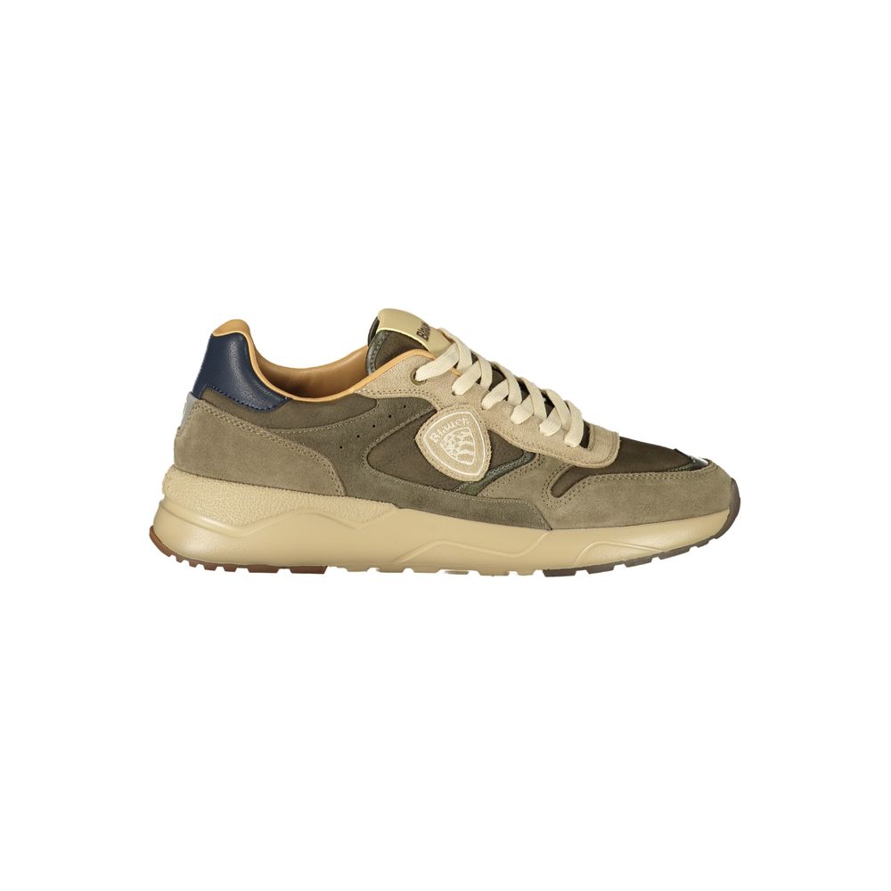 Blauer Green Polyester Athletic Sneakers