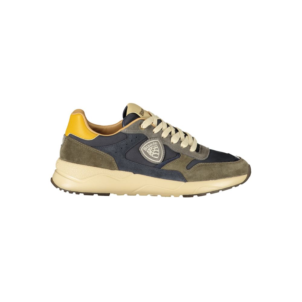 Blauer Green Polyester Athletic Sneakers