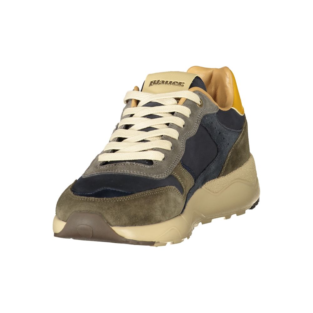 Blauer Green Polyester Athletic Sneakers