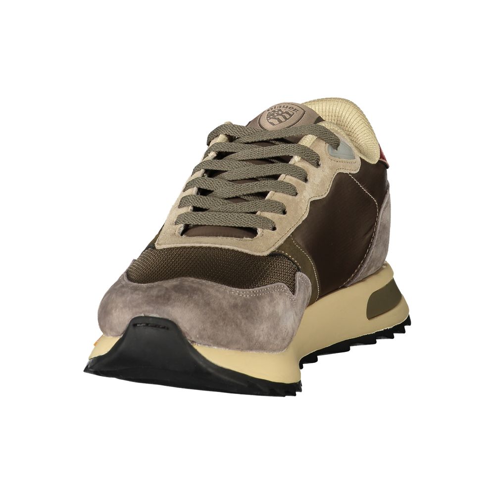Blauer Green Polyester Athletic Sneakers