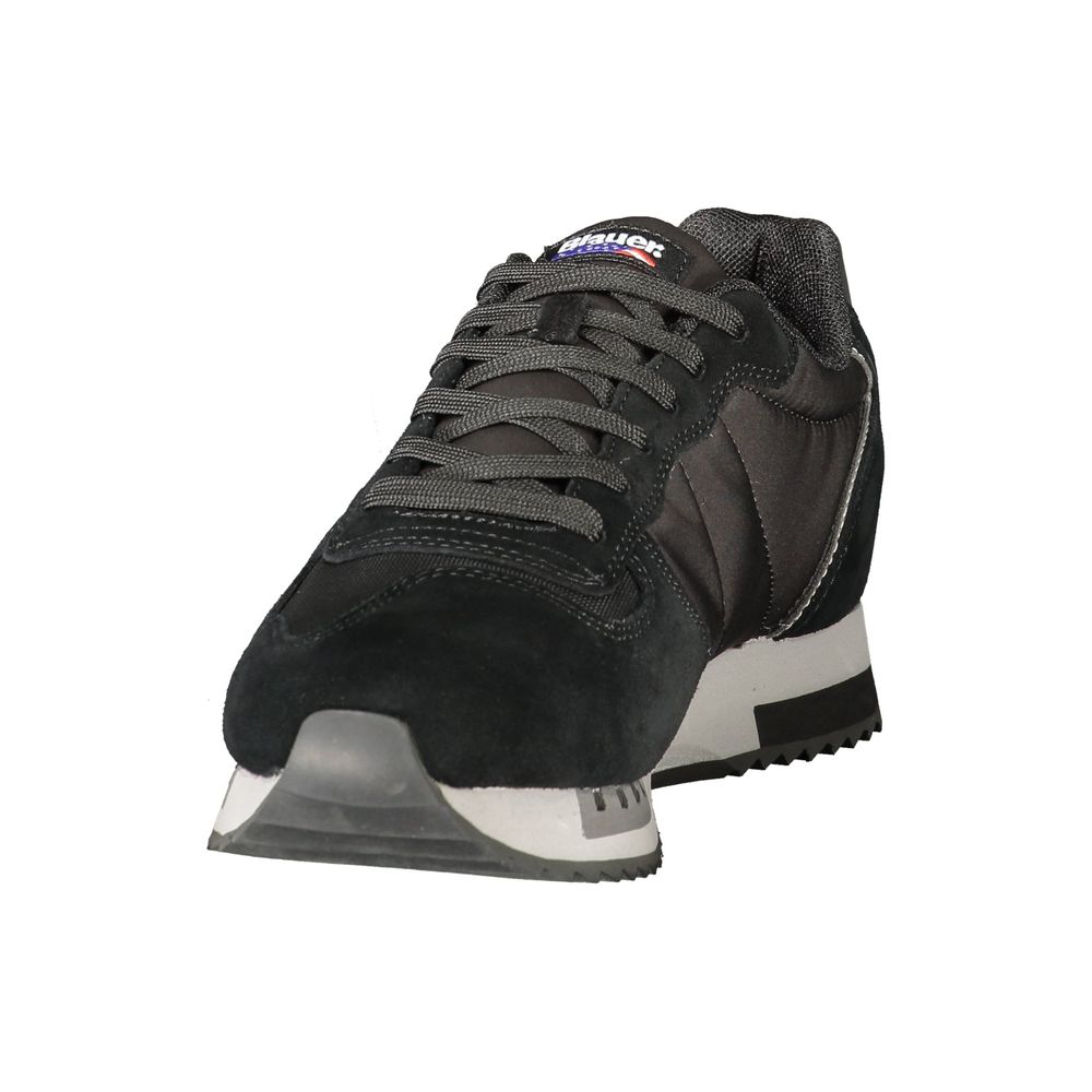 Blauer Black Polyester Athletic Sneakers