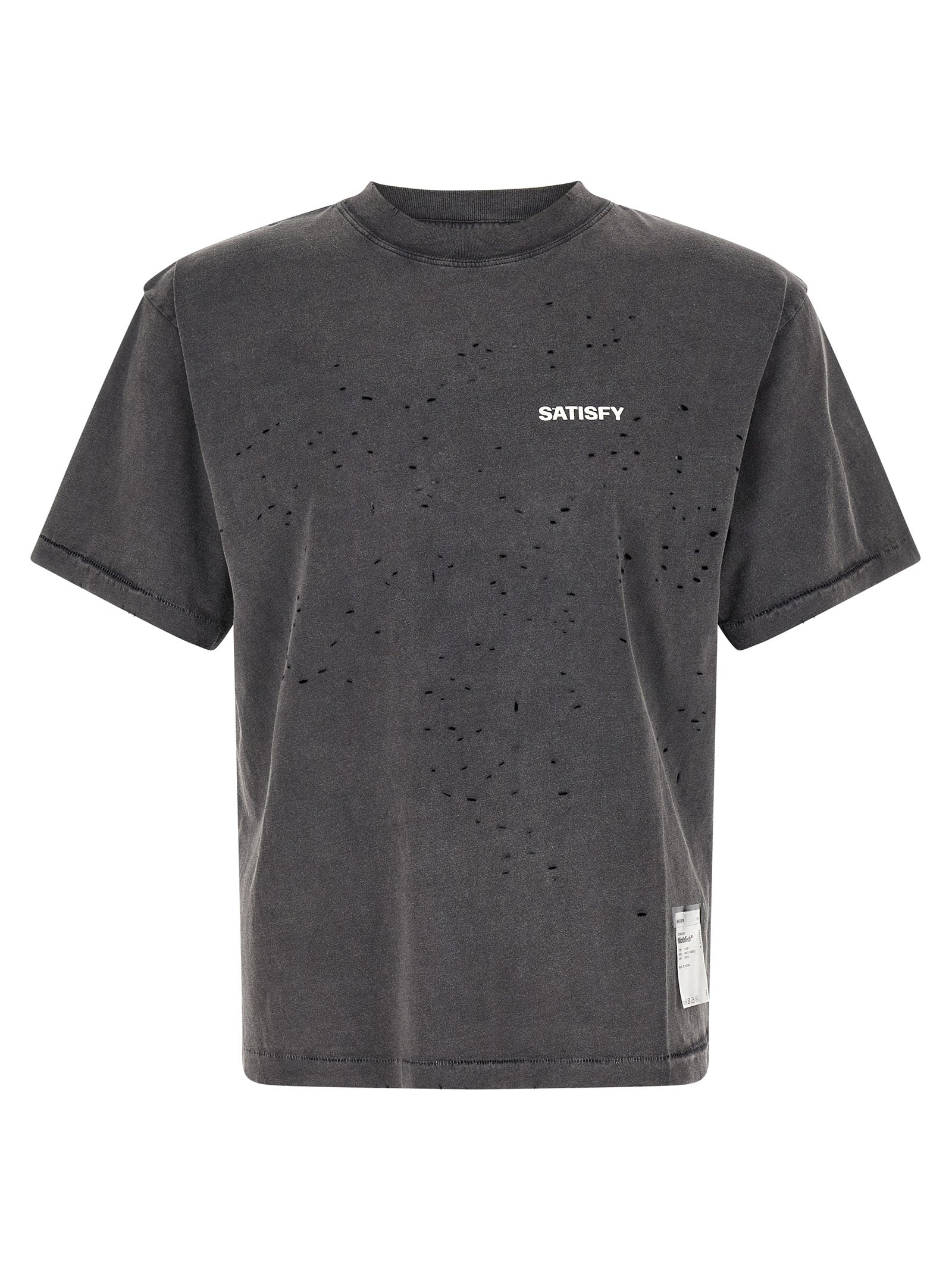 SATISFY Gray Cotton T-Shirt