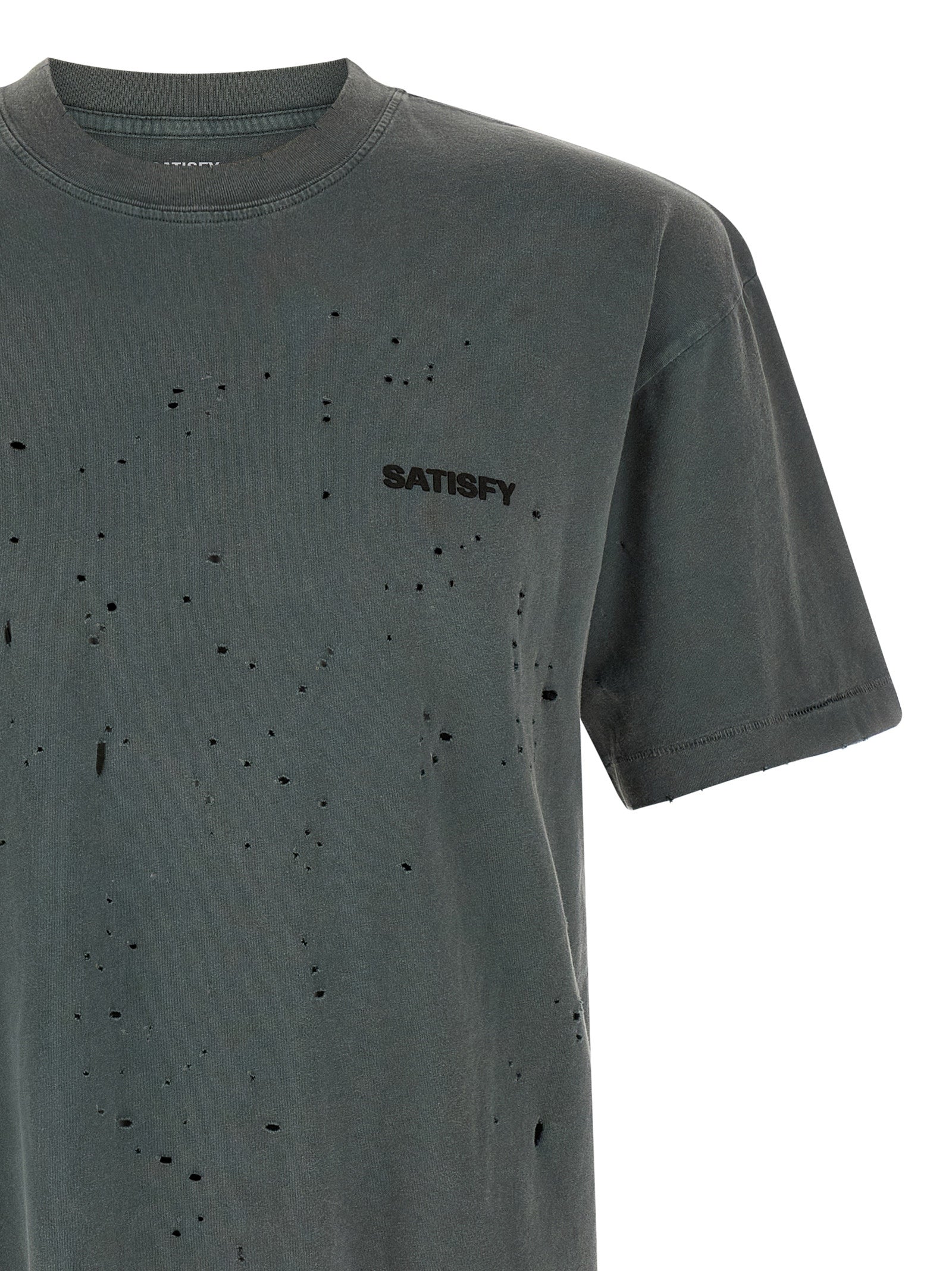 SATISFY Gray Cotton T-Shirt