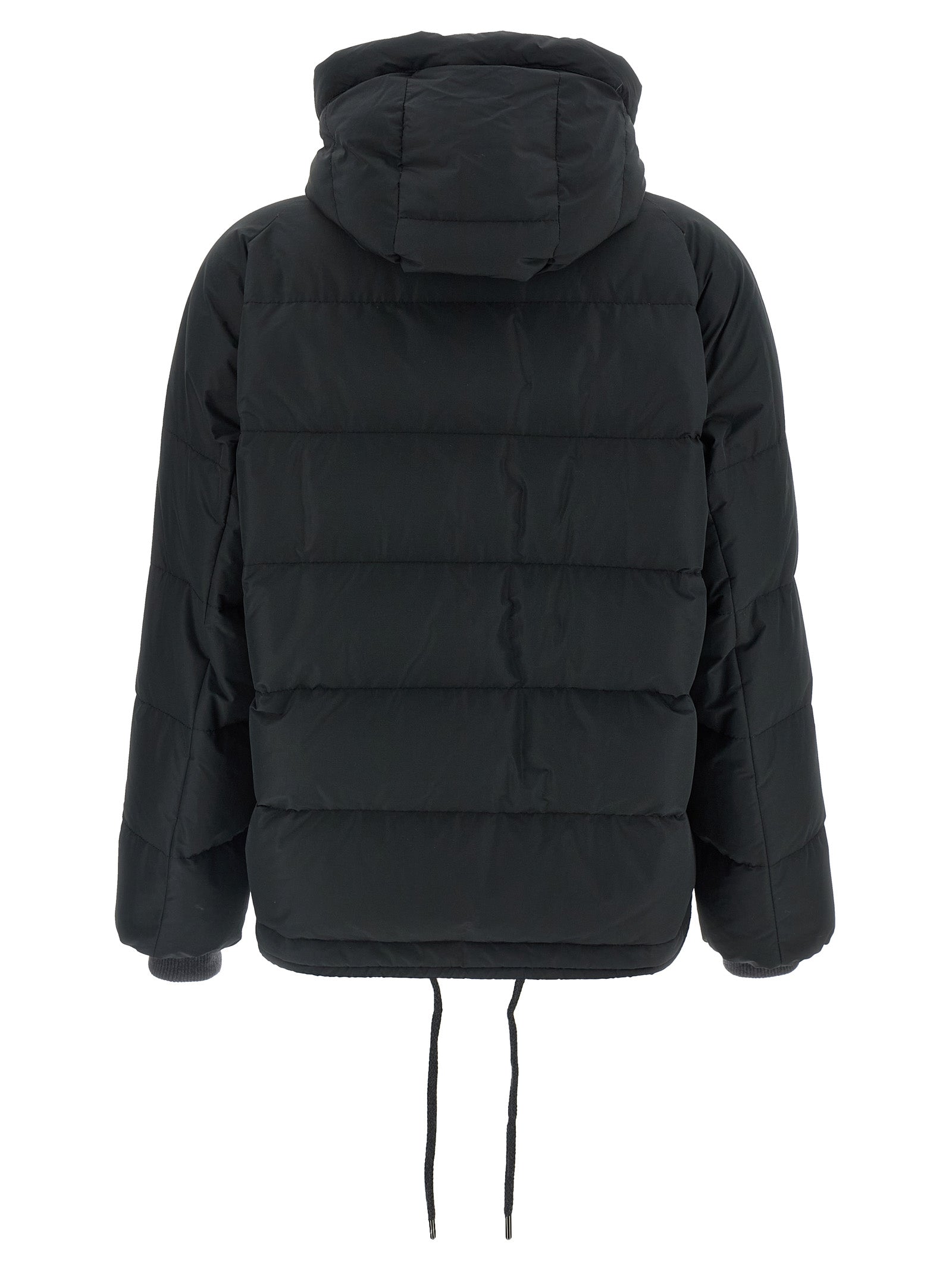 Brunello Cucinelli Black Cotton Full-Length Jacket