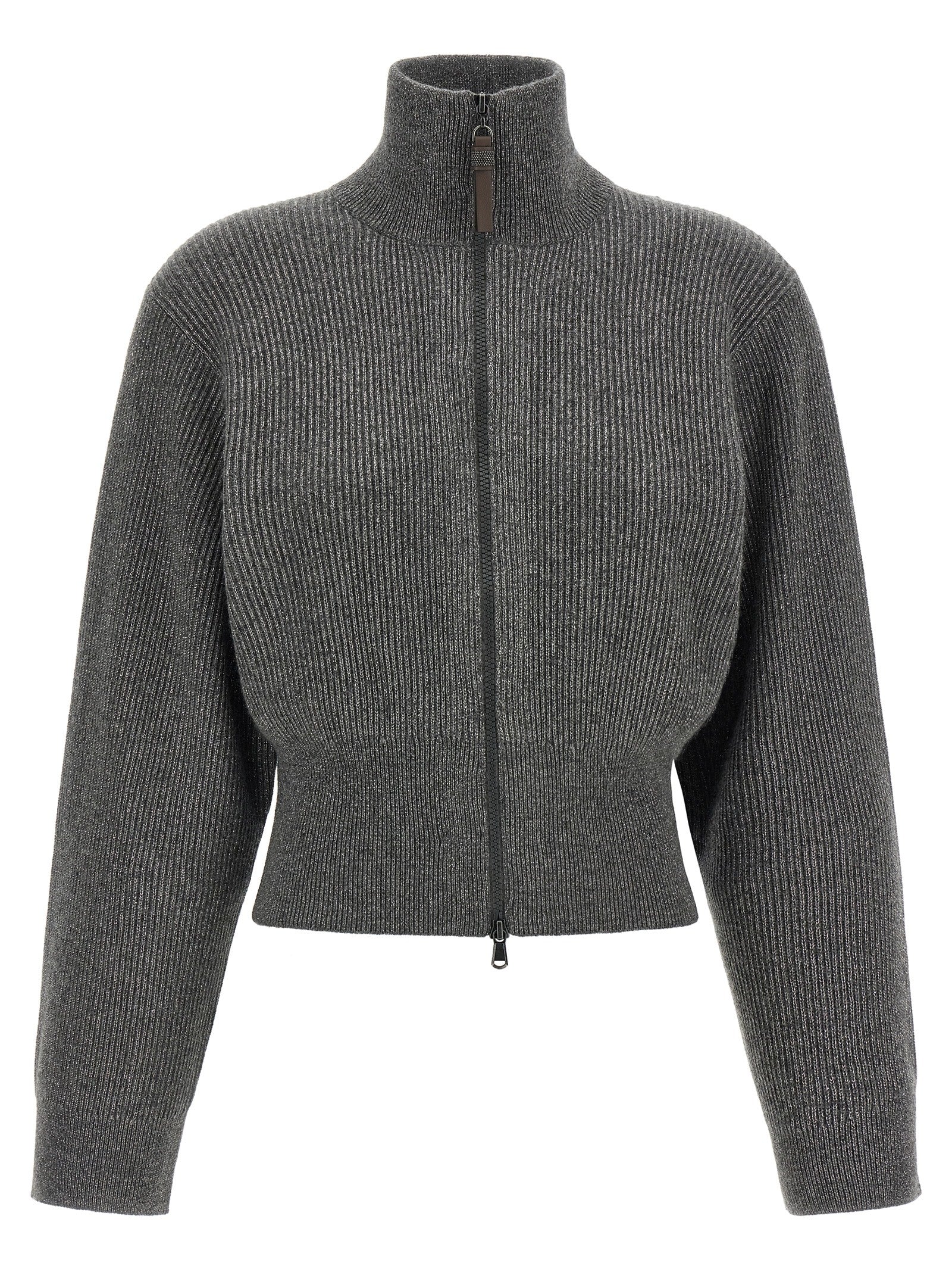 Brunello Cucinelli Gray Cashmere Cardigan