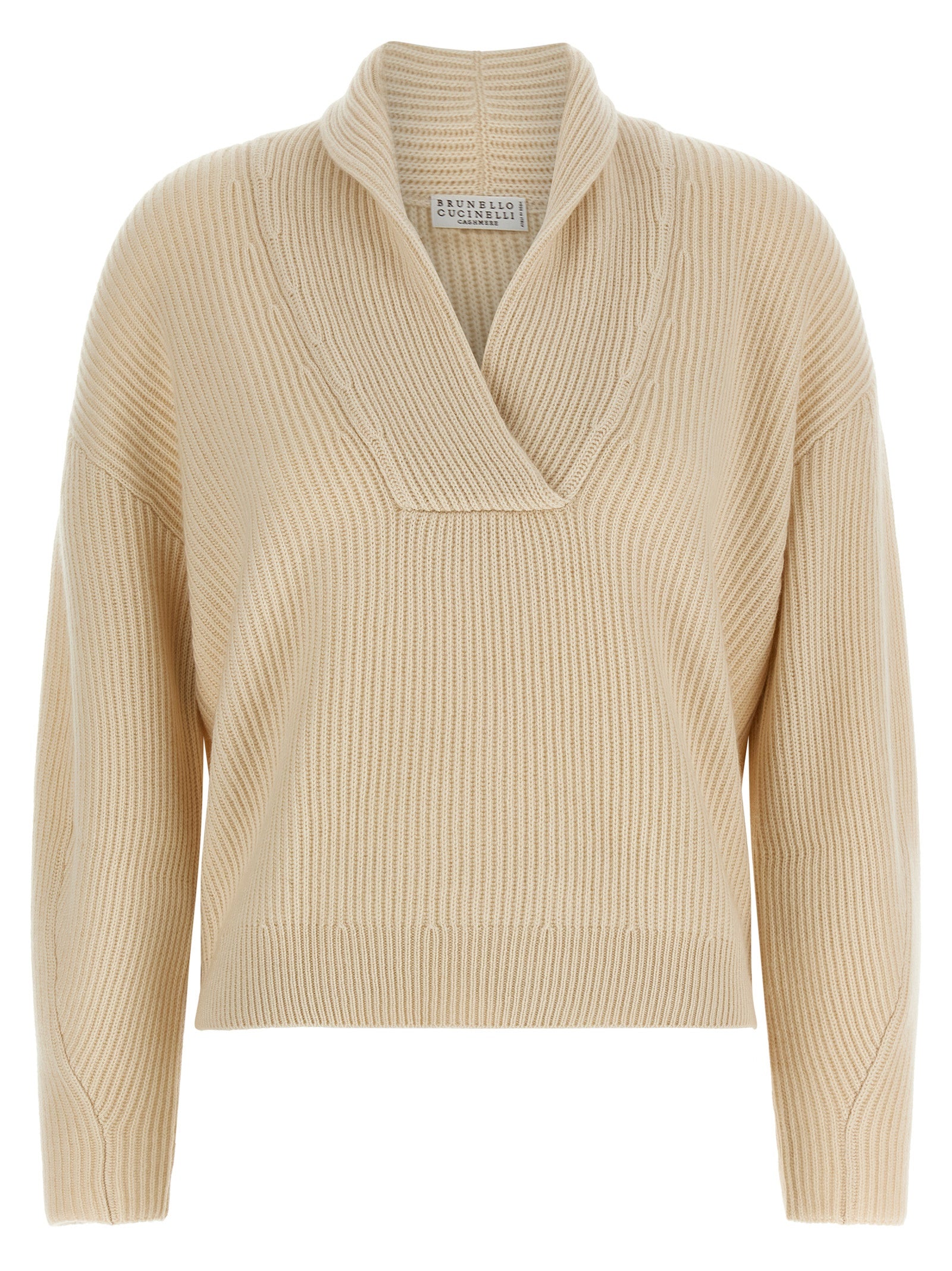 Brunello Cucinelli Beige Cashmere Cardigan