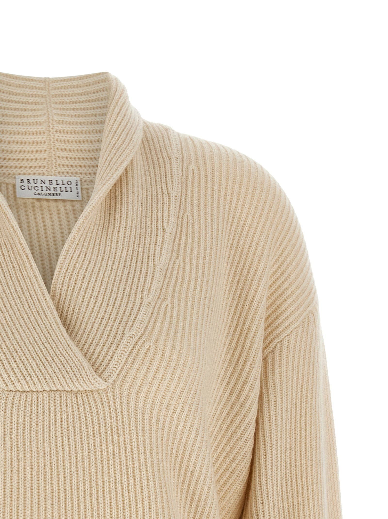Brunello Cucinelli Beige Cashmere Cardigan