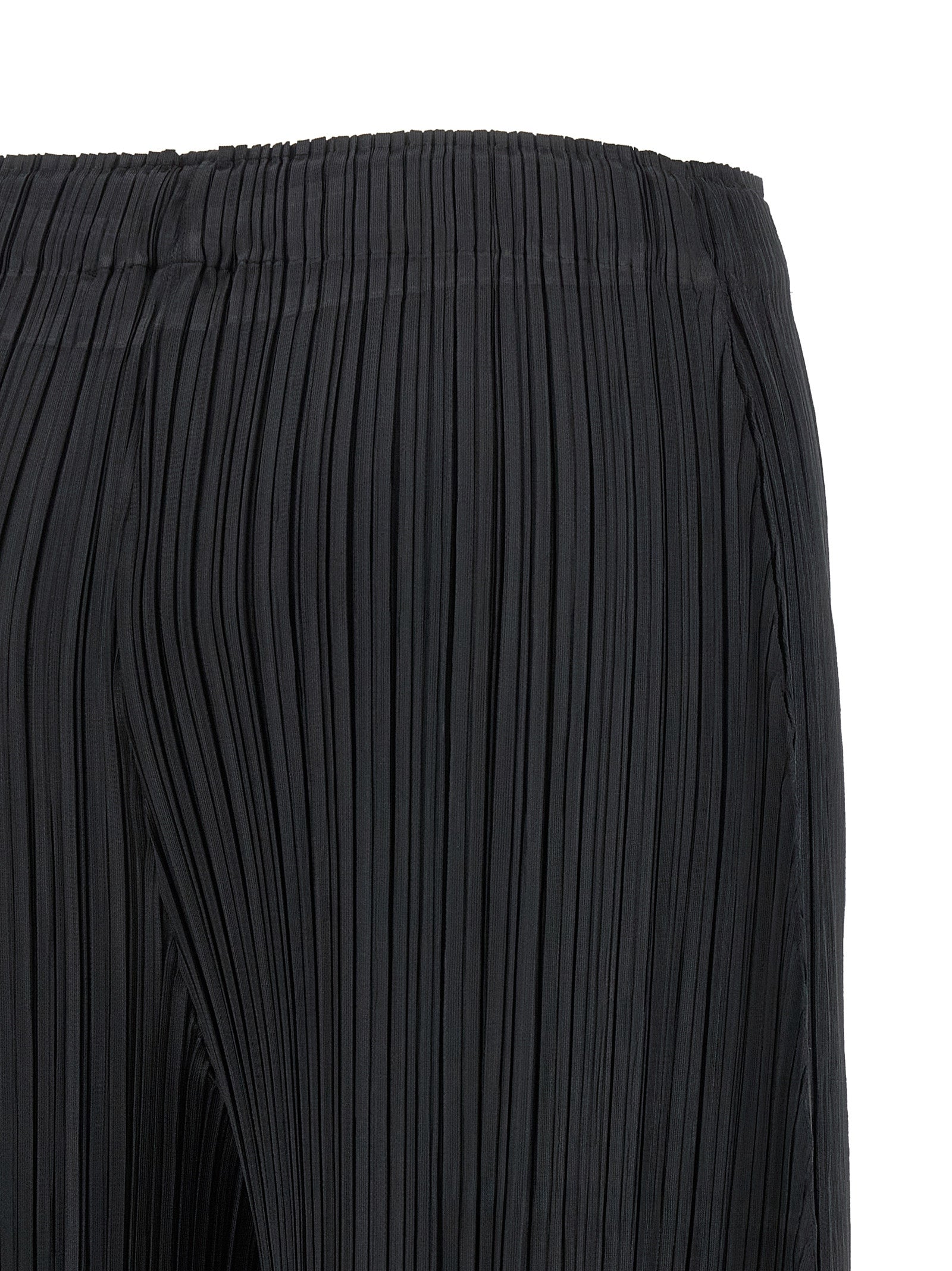 PLEATS PLEASE ISSEY MIYAKE Black Polyester Pants