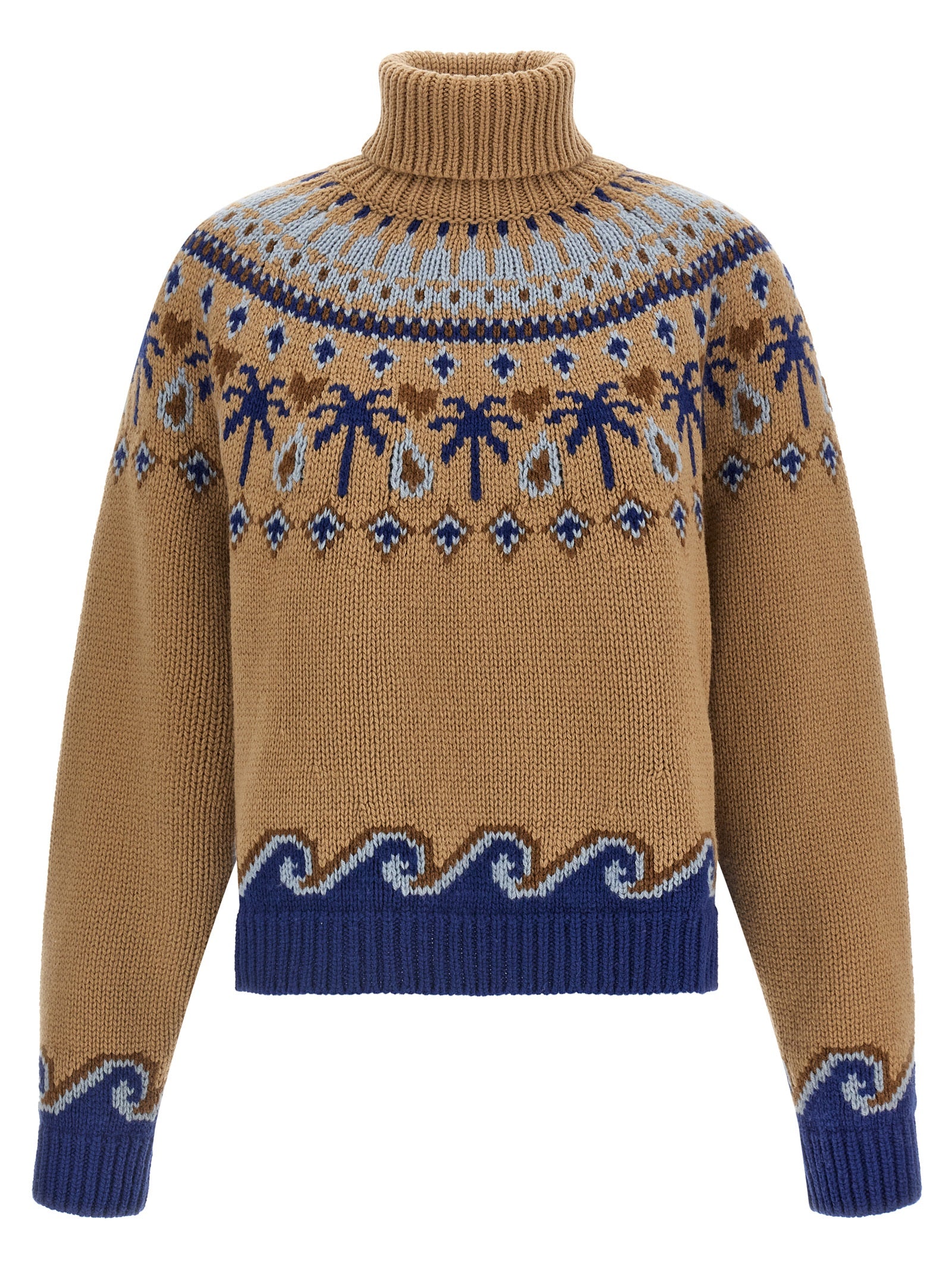 Alanui Beige Virgin Wool Cardigan
