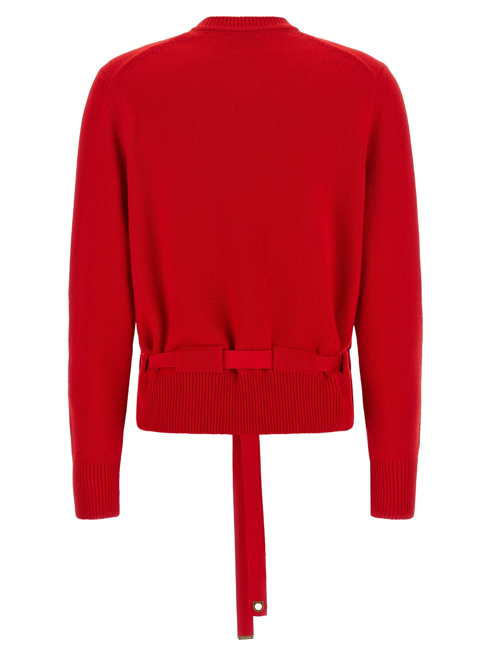 Ferragamo Red Cashmere Cardigan