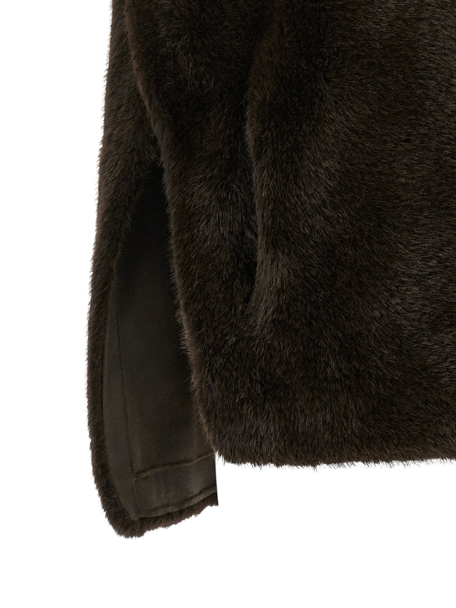 LOU ANDREA Brown Polyamide Sleeveless Jacket