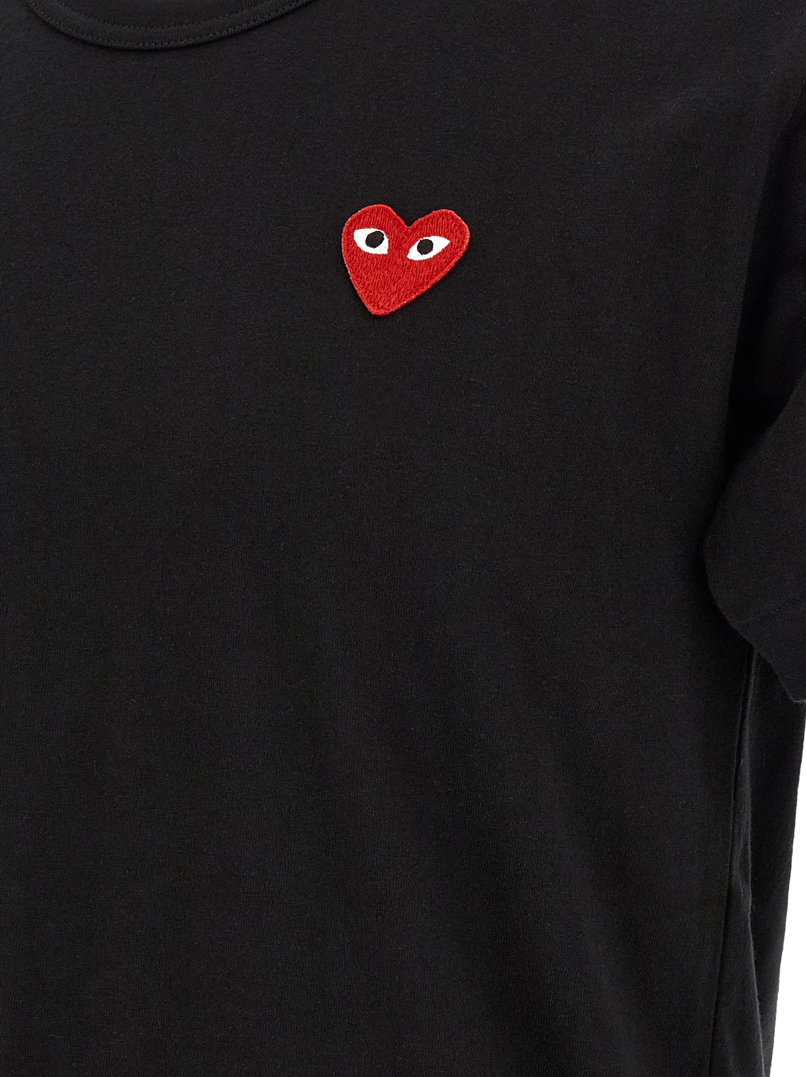 Comme Des Garçons Play Black Cotton T-Shirt