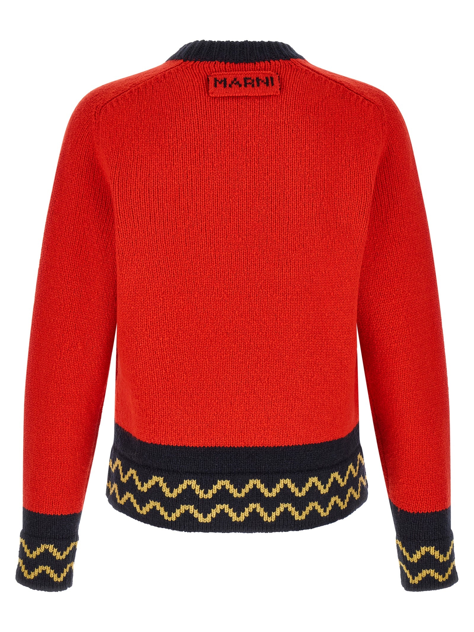 Marni Red Wool Cardigan