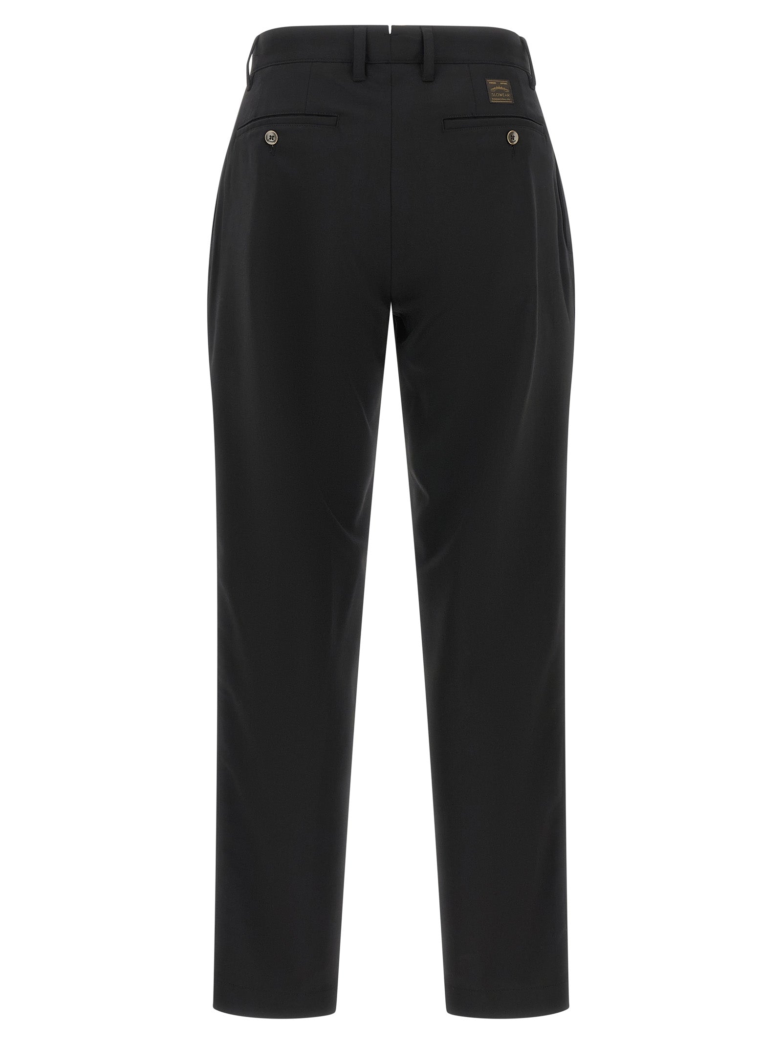 Incotex Black Polyester Dress Pants